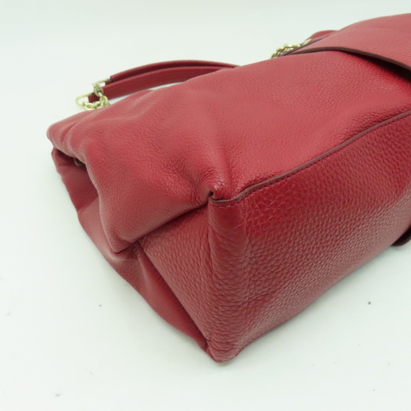 Roger Vivier 牛皮皮革Roger Vivier金扣肩背袋紅色