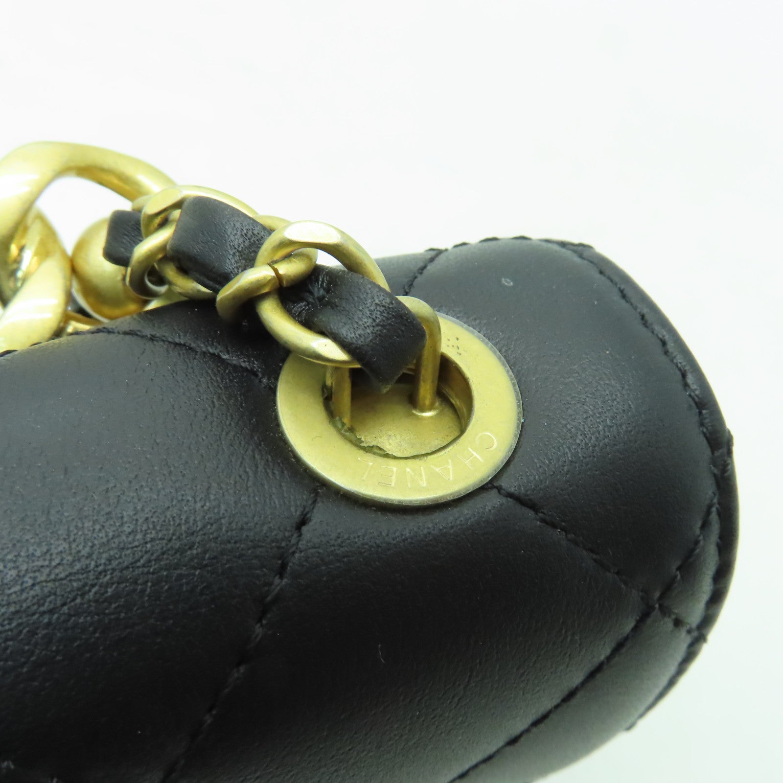 CHANEL 【激減優惠】菱格牛皮皮革2way Shoulder Bag金扣手挽肩背兩用袋黑色