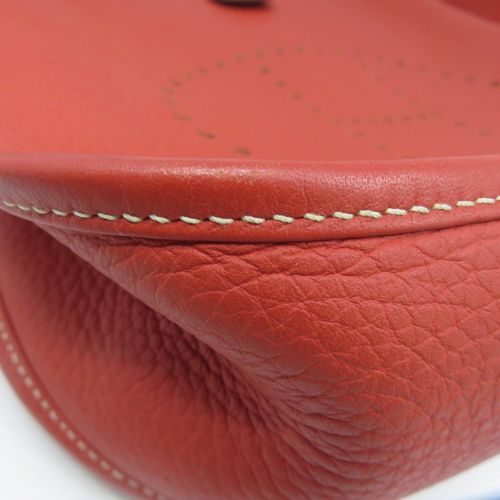 HERMES 【激減優惠】Clemence皮革Evelyne GM銀扣肩背袋啡色