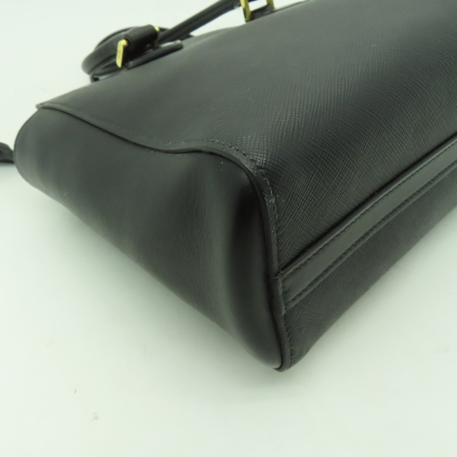 PRADA 牛皮皮革2 Way Shoulder金扣手挽肩背兩用袋黑色