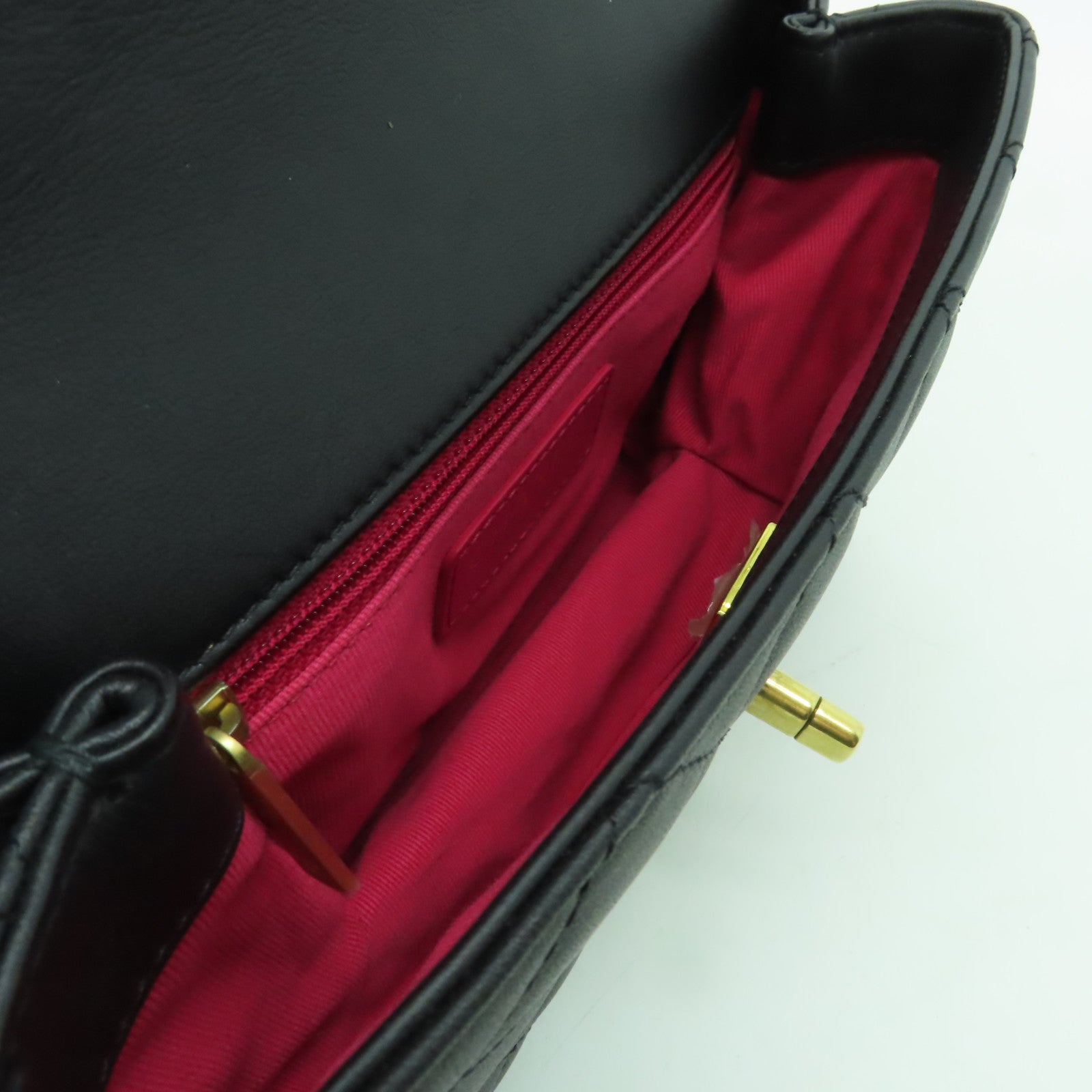 CHANEL 【激減優惠】菱格牛皮皮革2way Shoulder Bag金扣手挽肩背兩用袋黑色