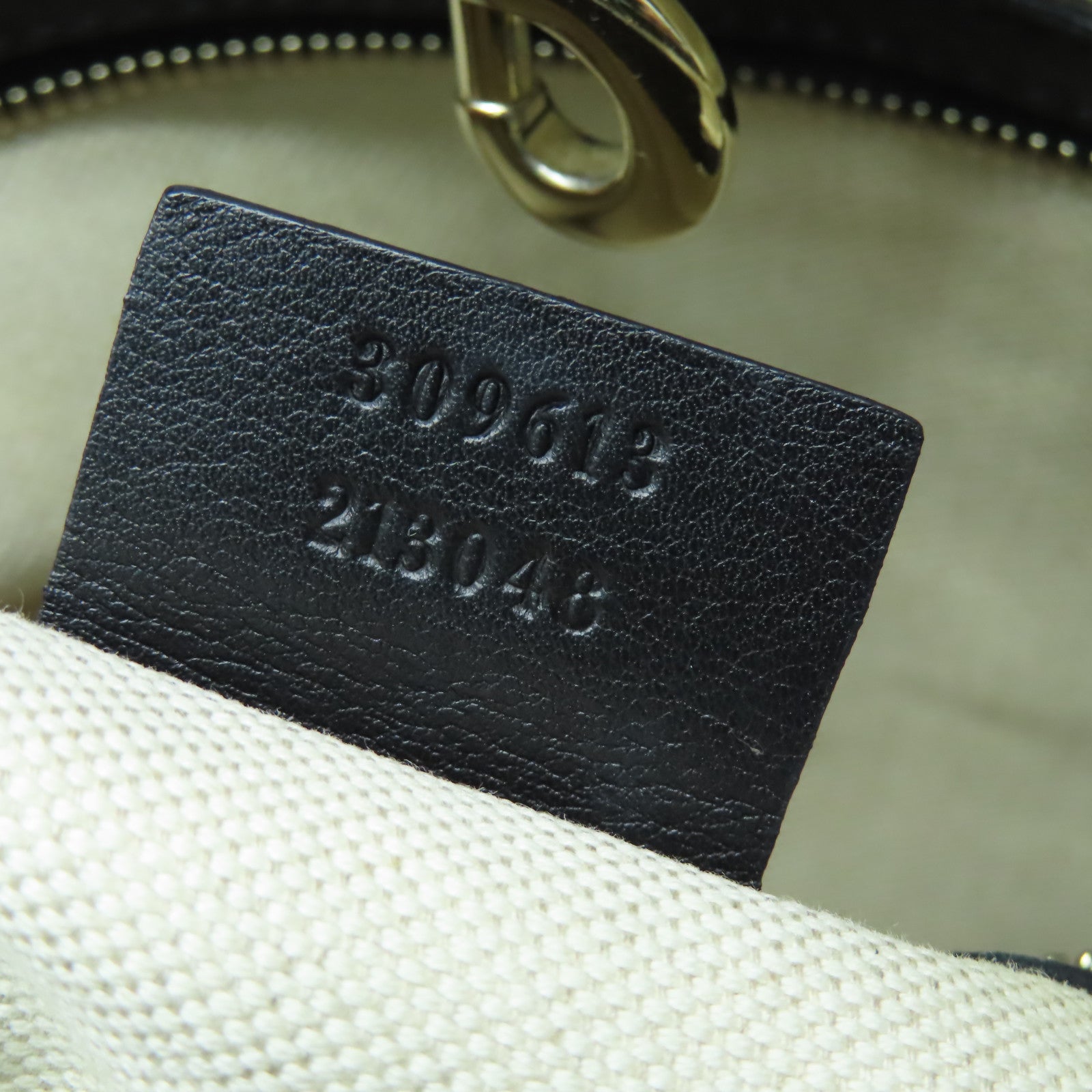 GUCCI 漆皮皮革Tote Bag金扣手挽袋黑色
