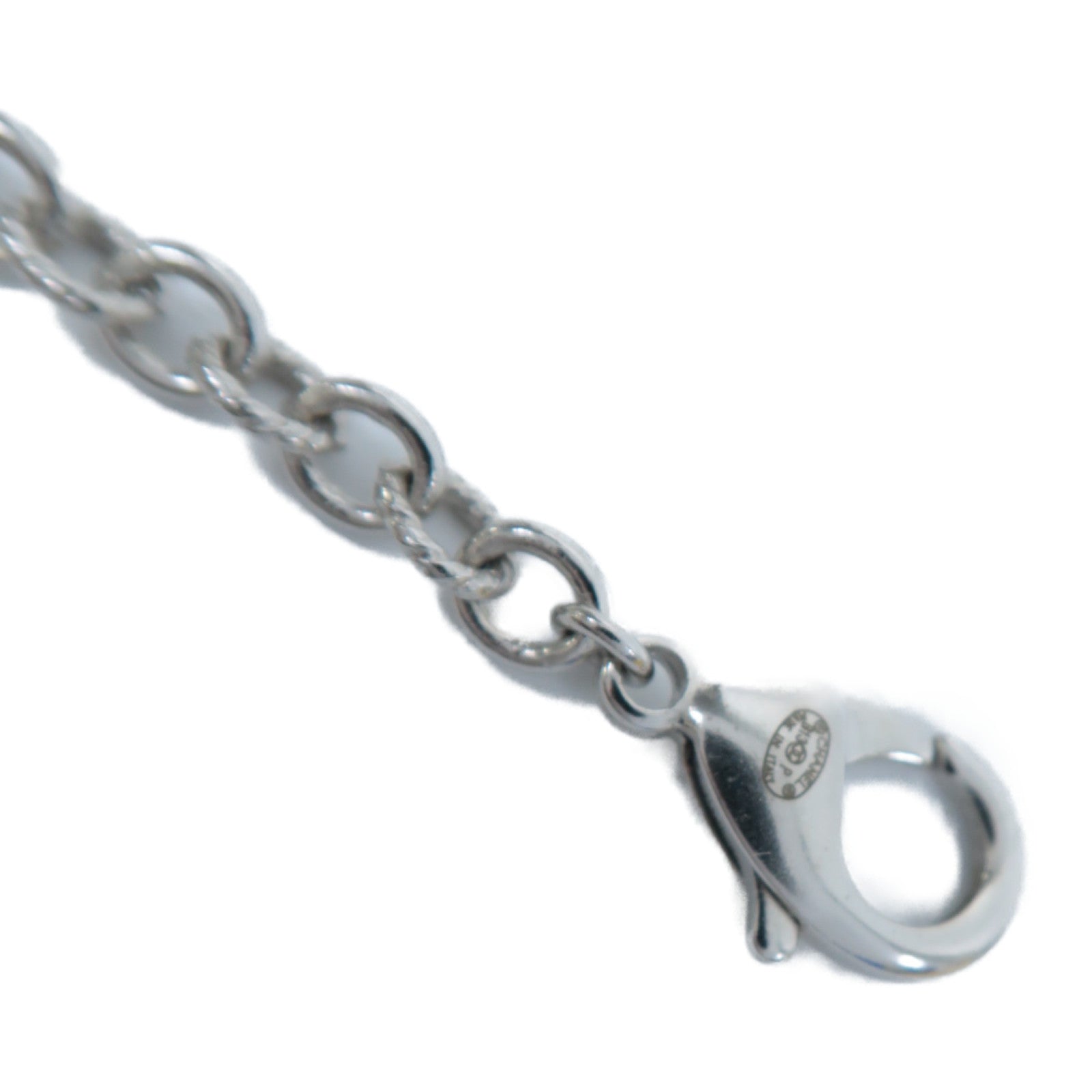 CHANEL 仿珍珠/金屬Necklace項鍊銀色/綠色