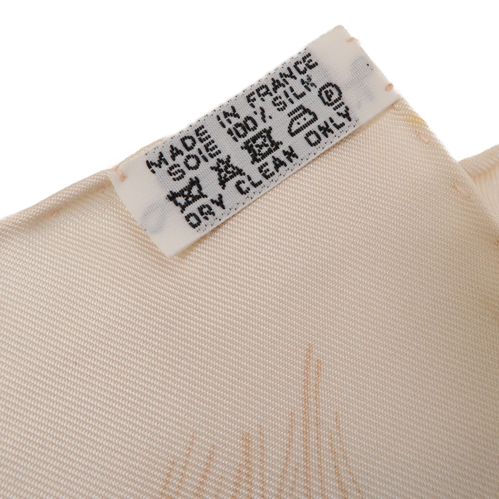 HERMES 絲質90x90 Scarf絲巾米色