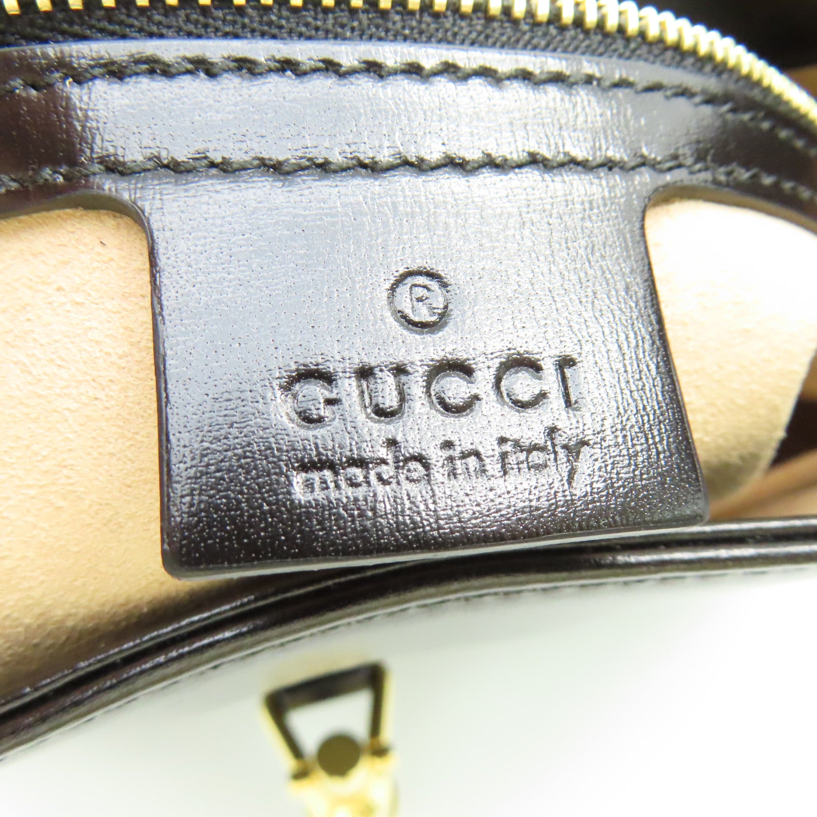 GUCCI 牛皮皮革Jackie 1961金扣肩背袋黑色