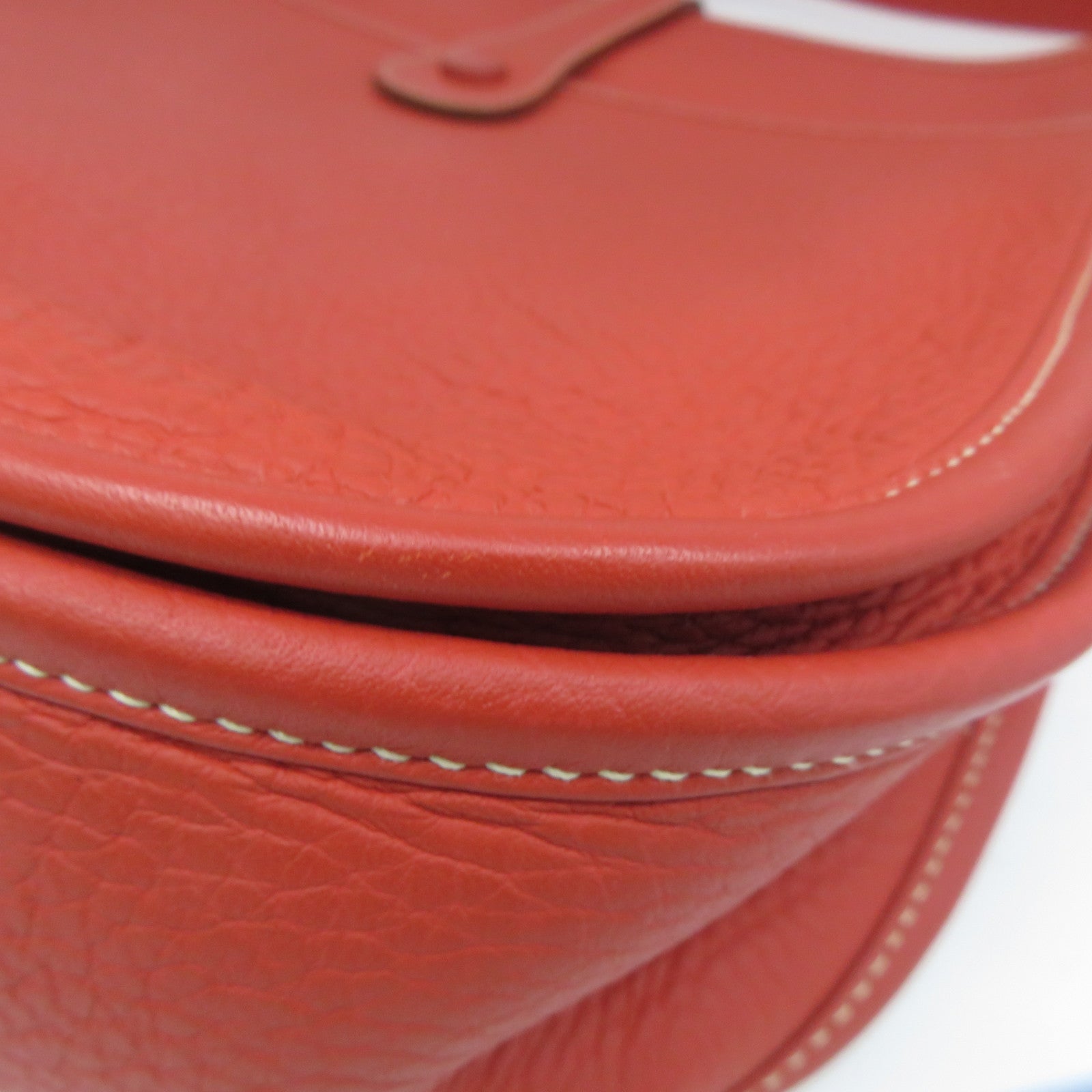 HERMES 【激減優惠】Clemence皮革Evelyne GM銀扣肩背袋啡色