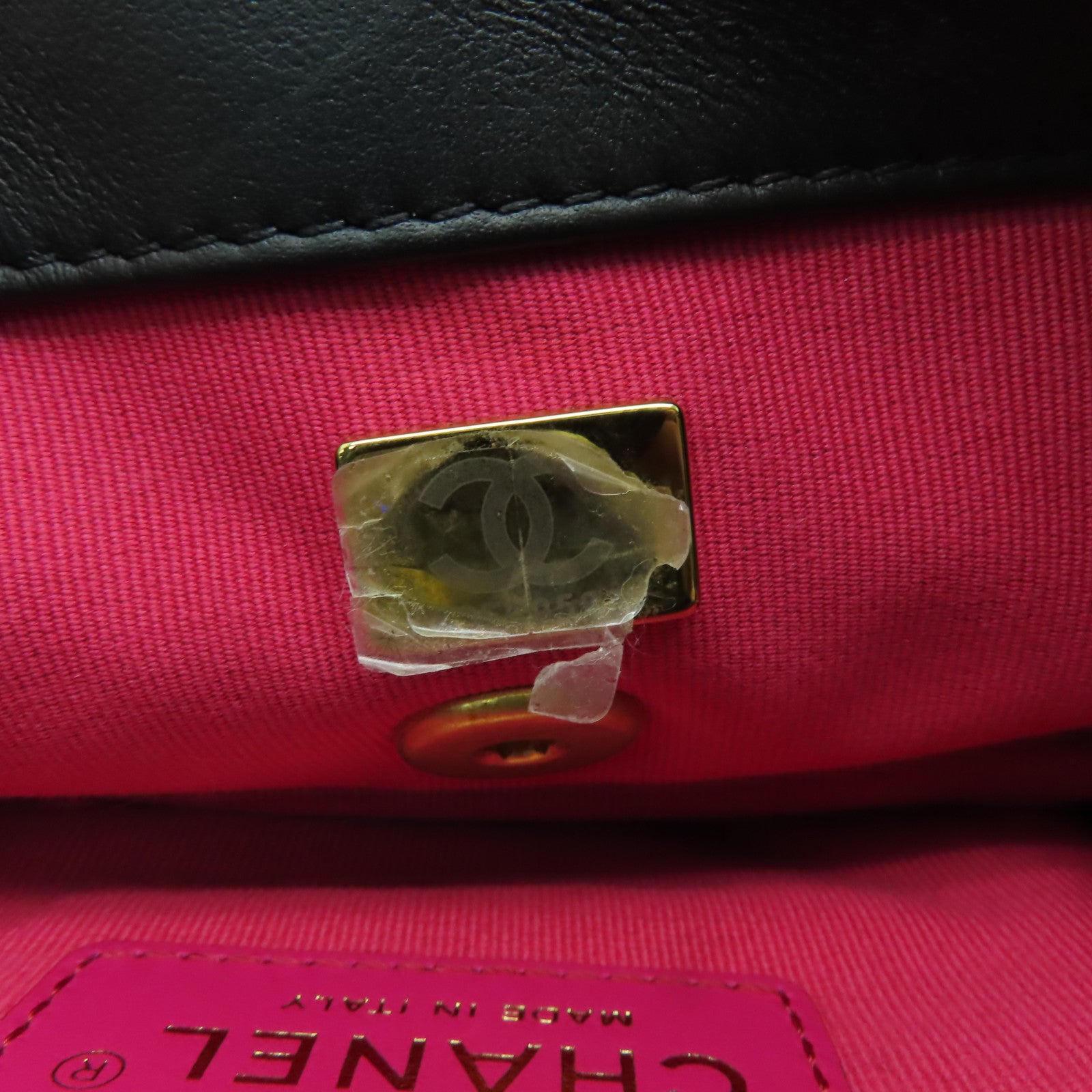 CHANEL 【激減優惠】菱格牛皮皮革2way Shoulder Bag金扣手挽肩背兩用袋黑色