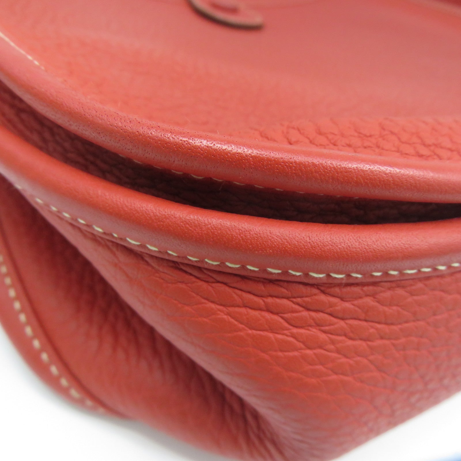 HERMES 【激減優惠】Clemence皮革Evelyne GM銀扣肩背袋啡色