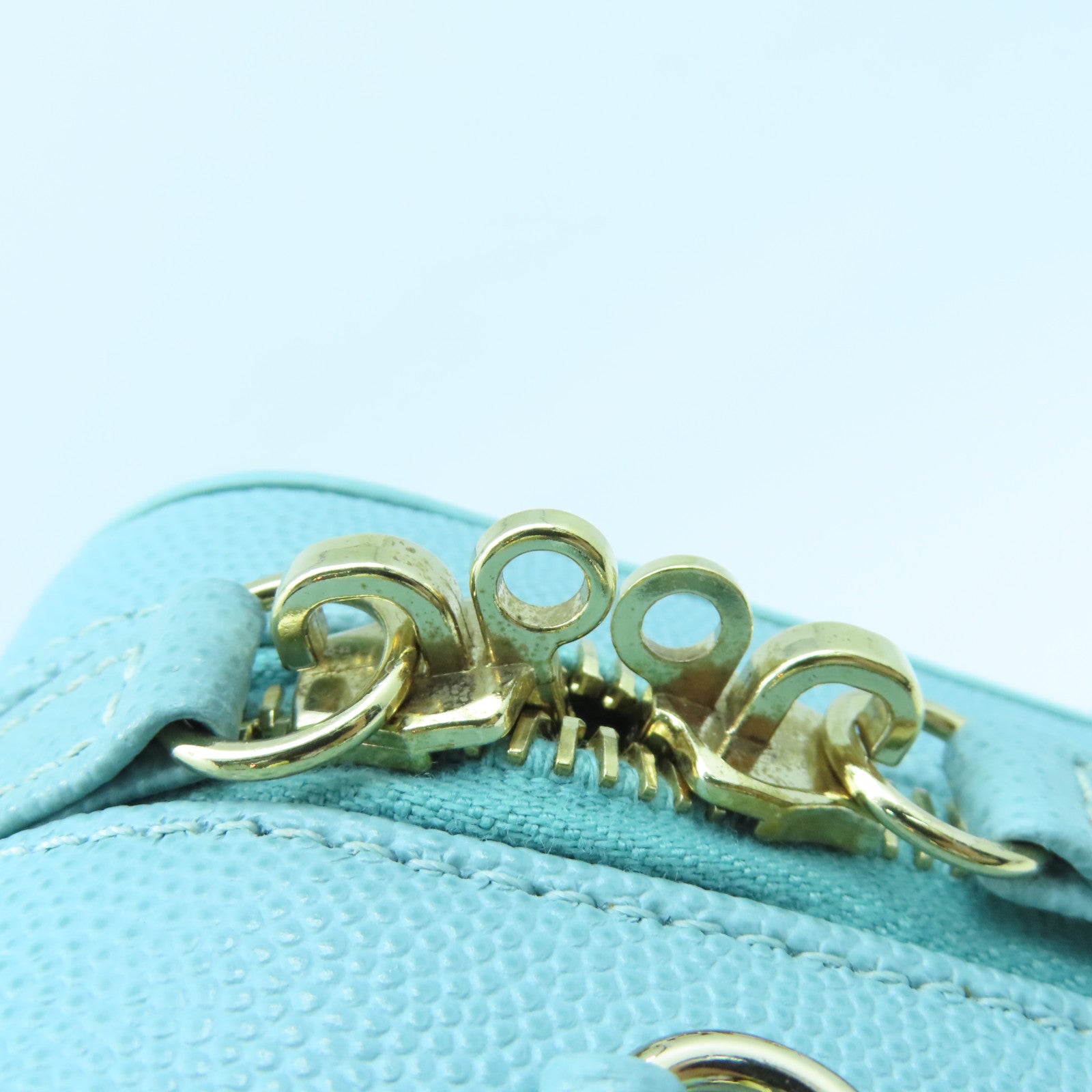 CHANEL Lingge Caviar Leather Chain Shoulder Gold Buckle Handle Shoulder Back Dual-purpose Bag Blue Green