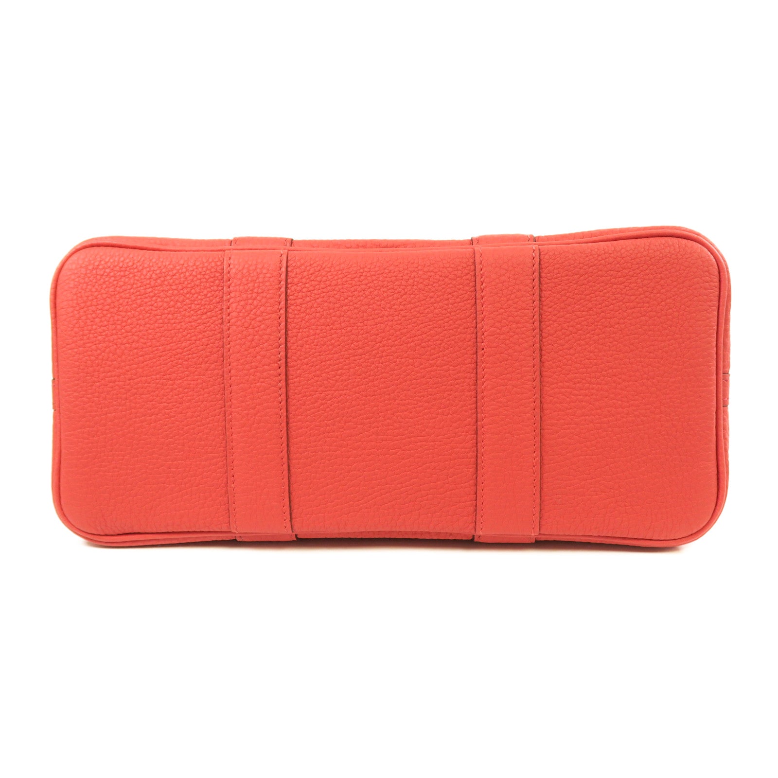 HERMES Negonda皮革Garden Party TPM銀扣手挽袋粉紅色