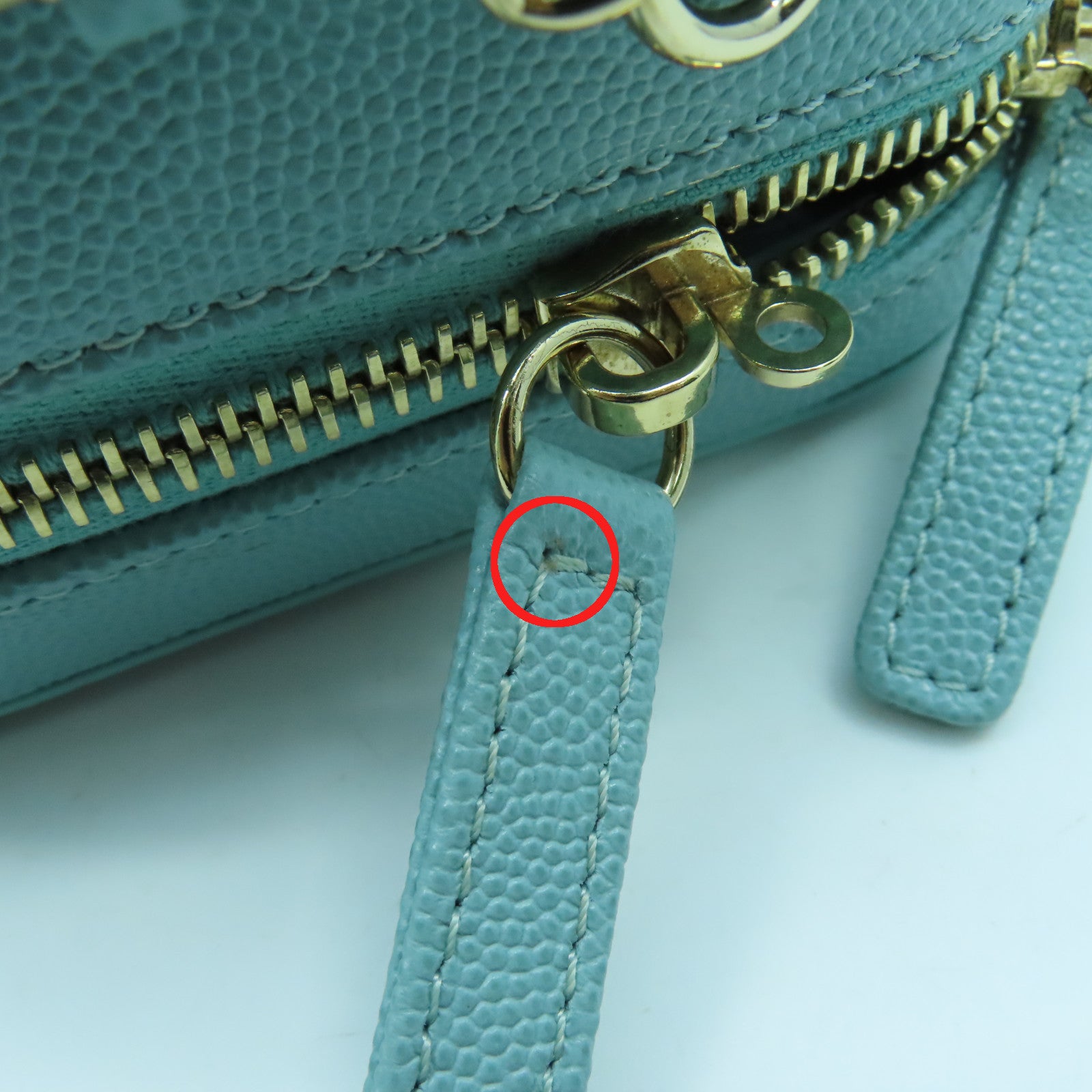CHANEL Lingge Caviar Leather Chain Shoulder Gold Buckle Handle Shoulder Back Dual-purpose Bag Blue Green