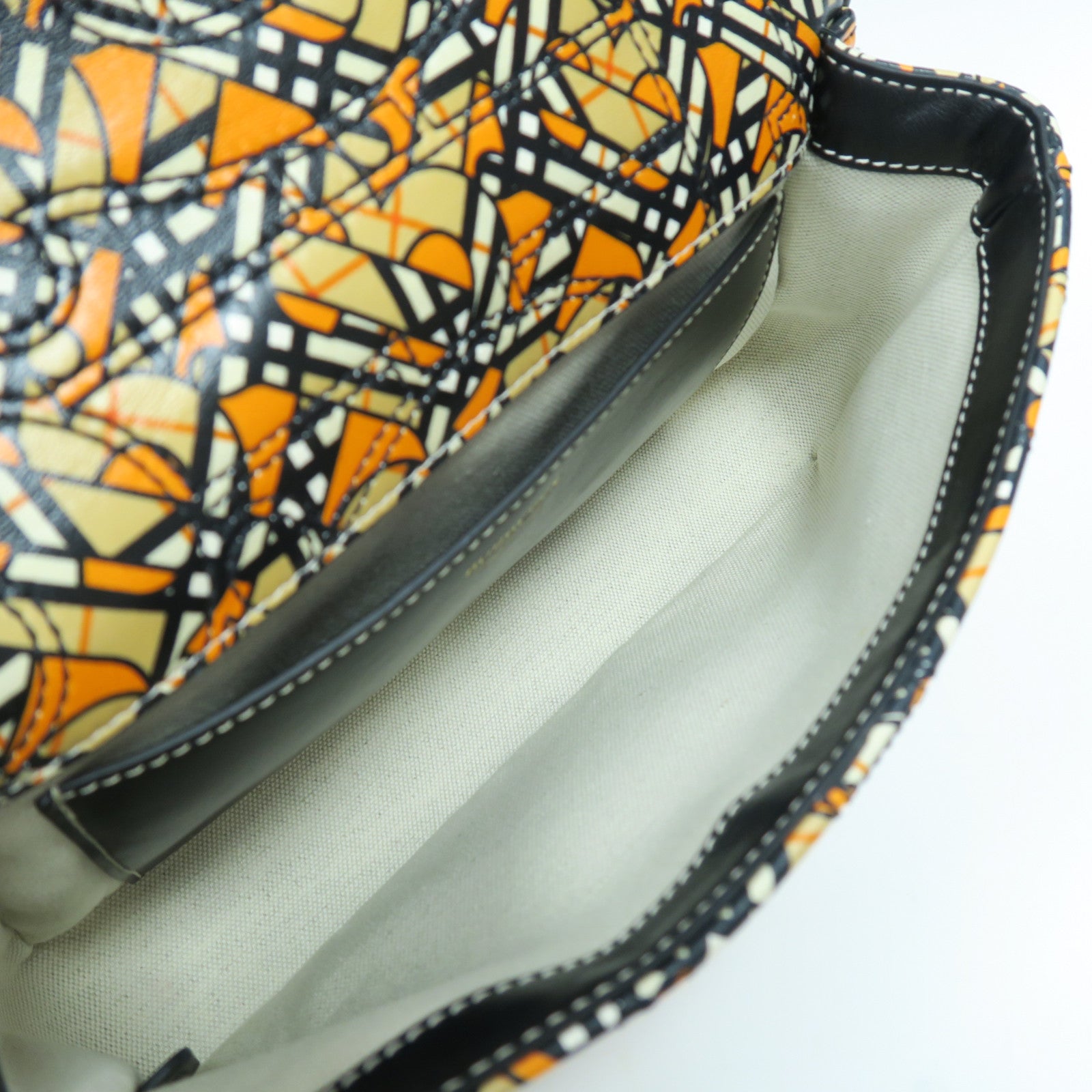 BURBERRY 羊皮皮革2 Way Shoulder Bag金扣手挽肩背兩用袋橙色/黑色