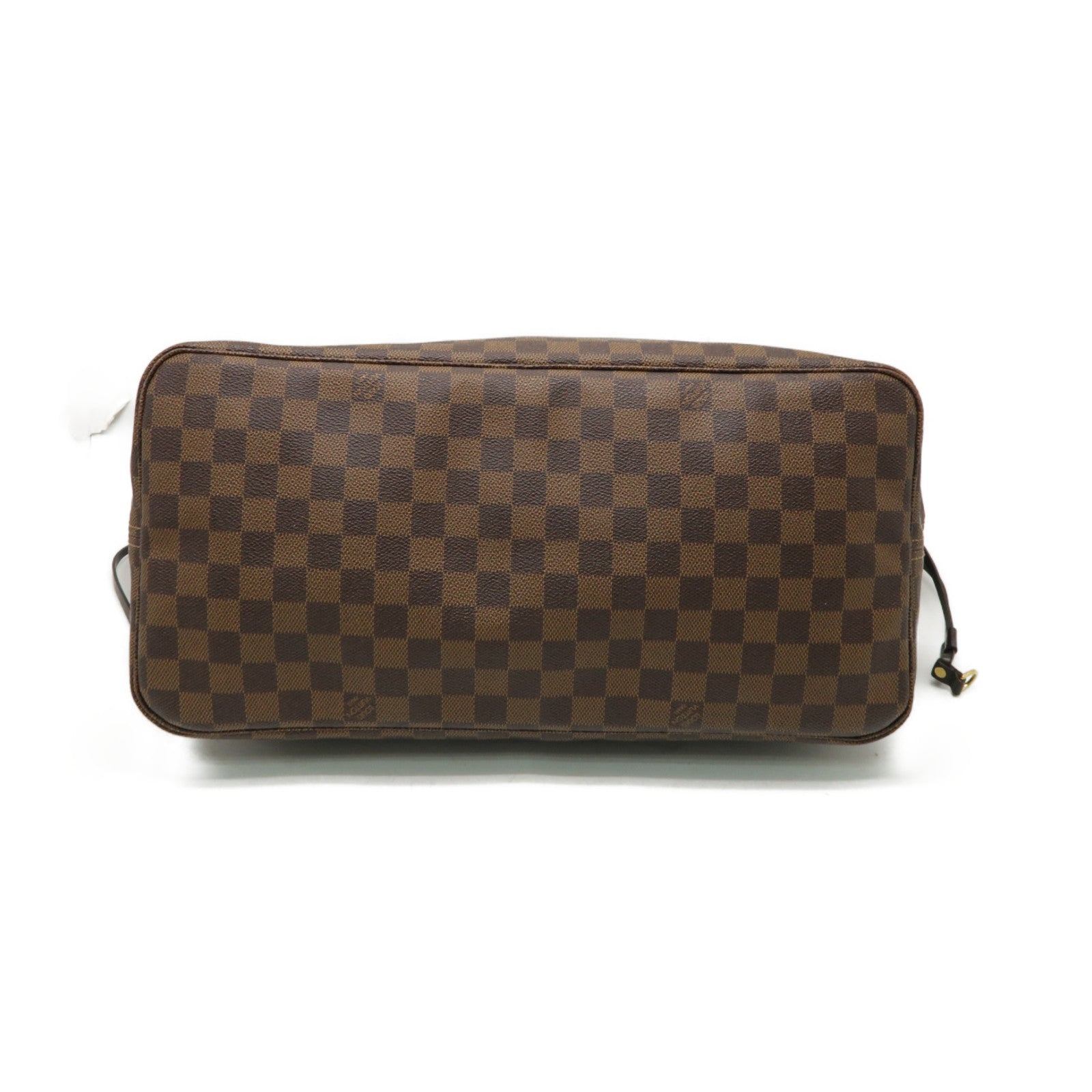 LOUIS VUITTON Damier Neverfull GM金扣手挽袋棕色