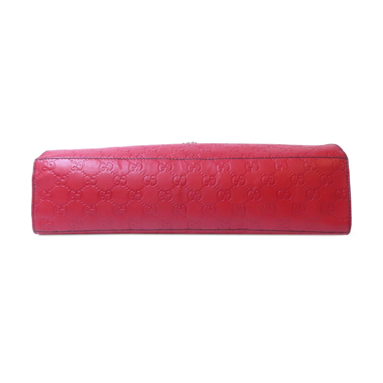 GUCCI 牛皮皮革Shoulder Tote金扣肩背袋紅色