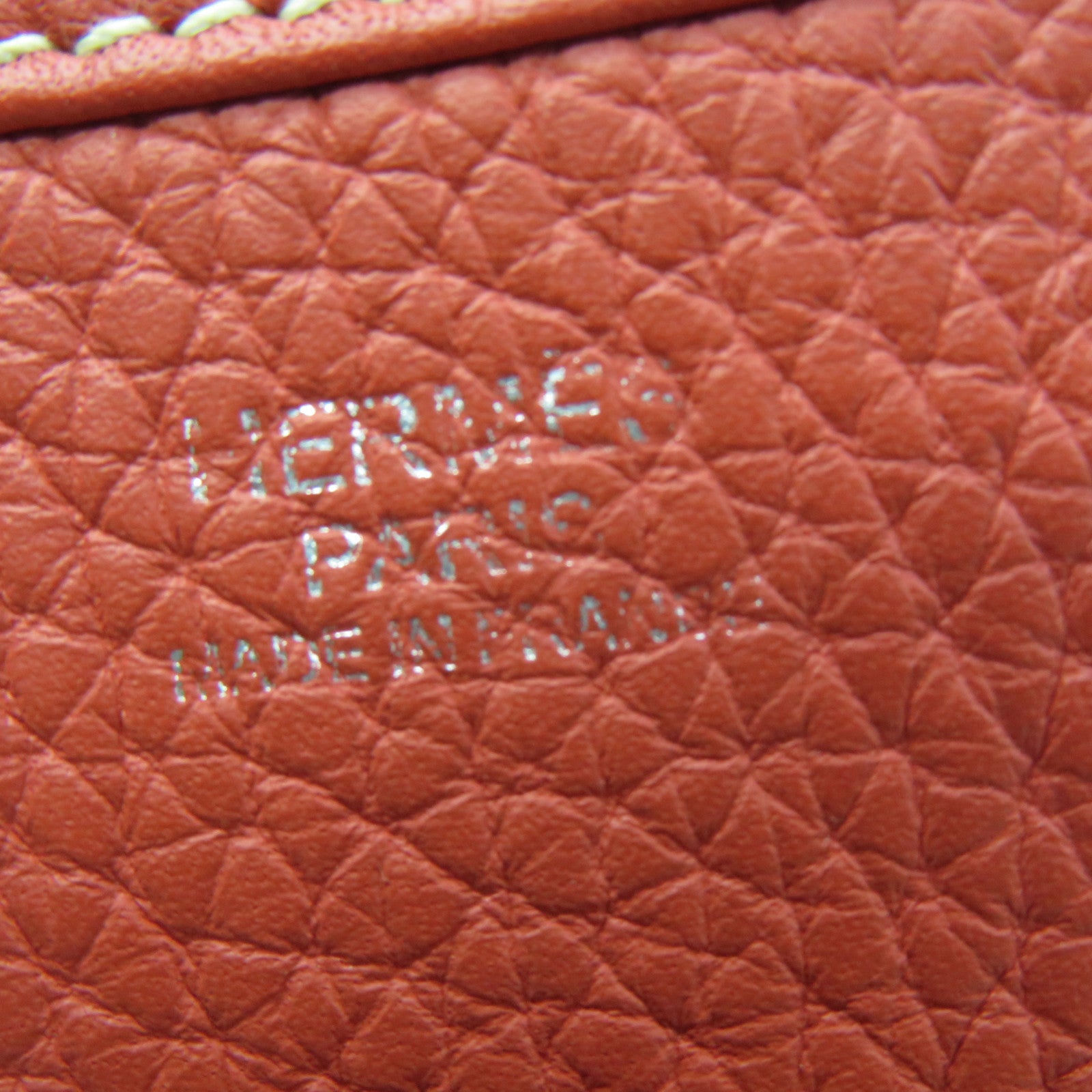 HERMES 【激減優惠】Clemence皮革Evelyne GM銀扣肩背袋啡色