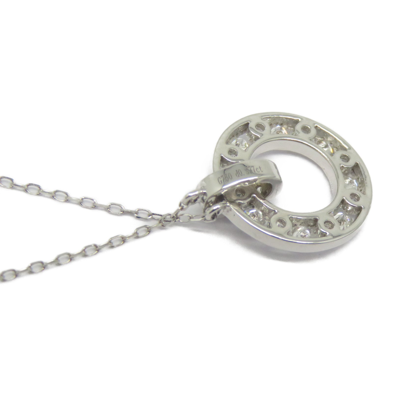 JEWELRY 【激減優惠】18K白金Diamond Necklace 0.377ct鑽石項鍊