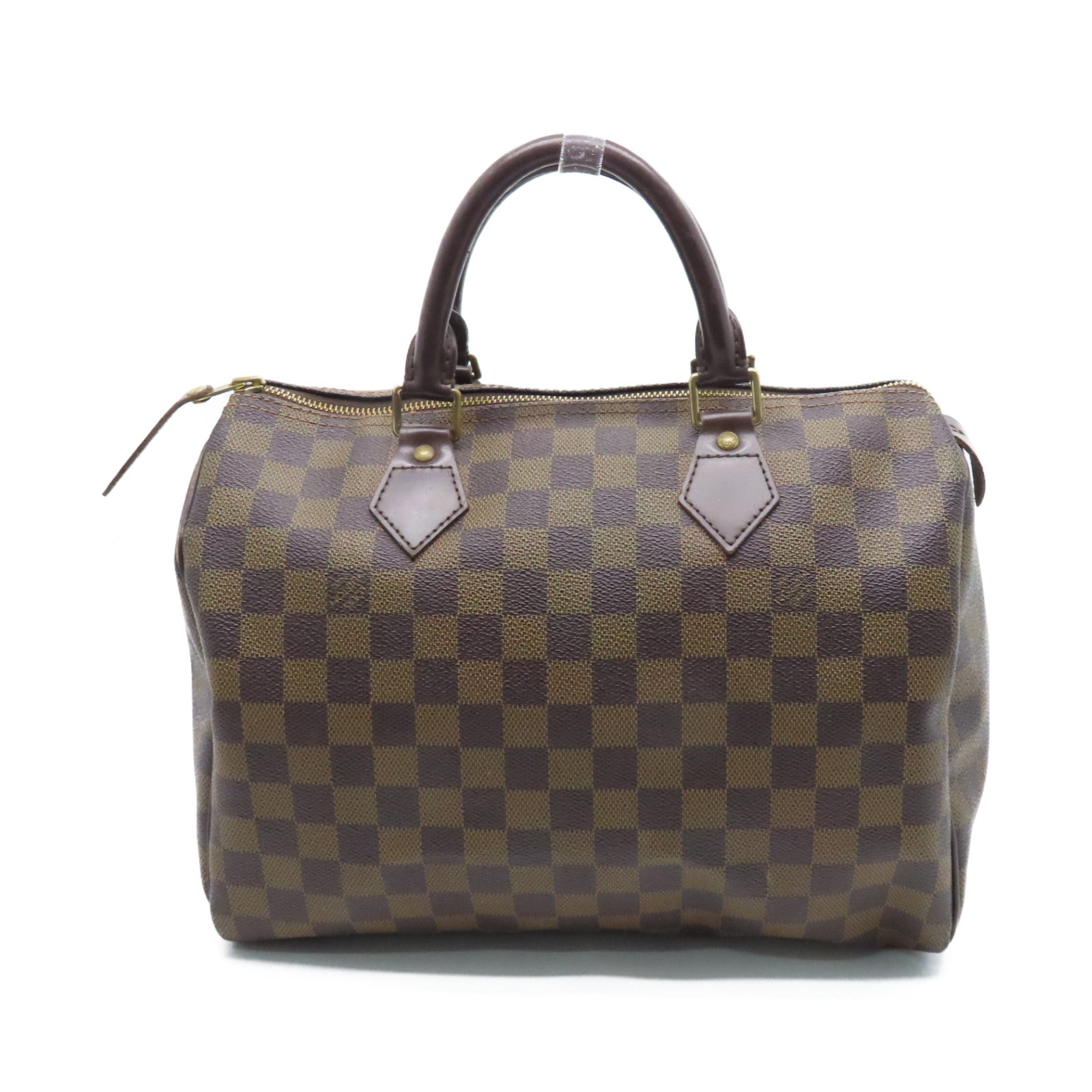 LOUIS VUITTON Damier Speedy 30金扣手挽袋啡色