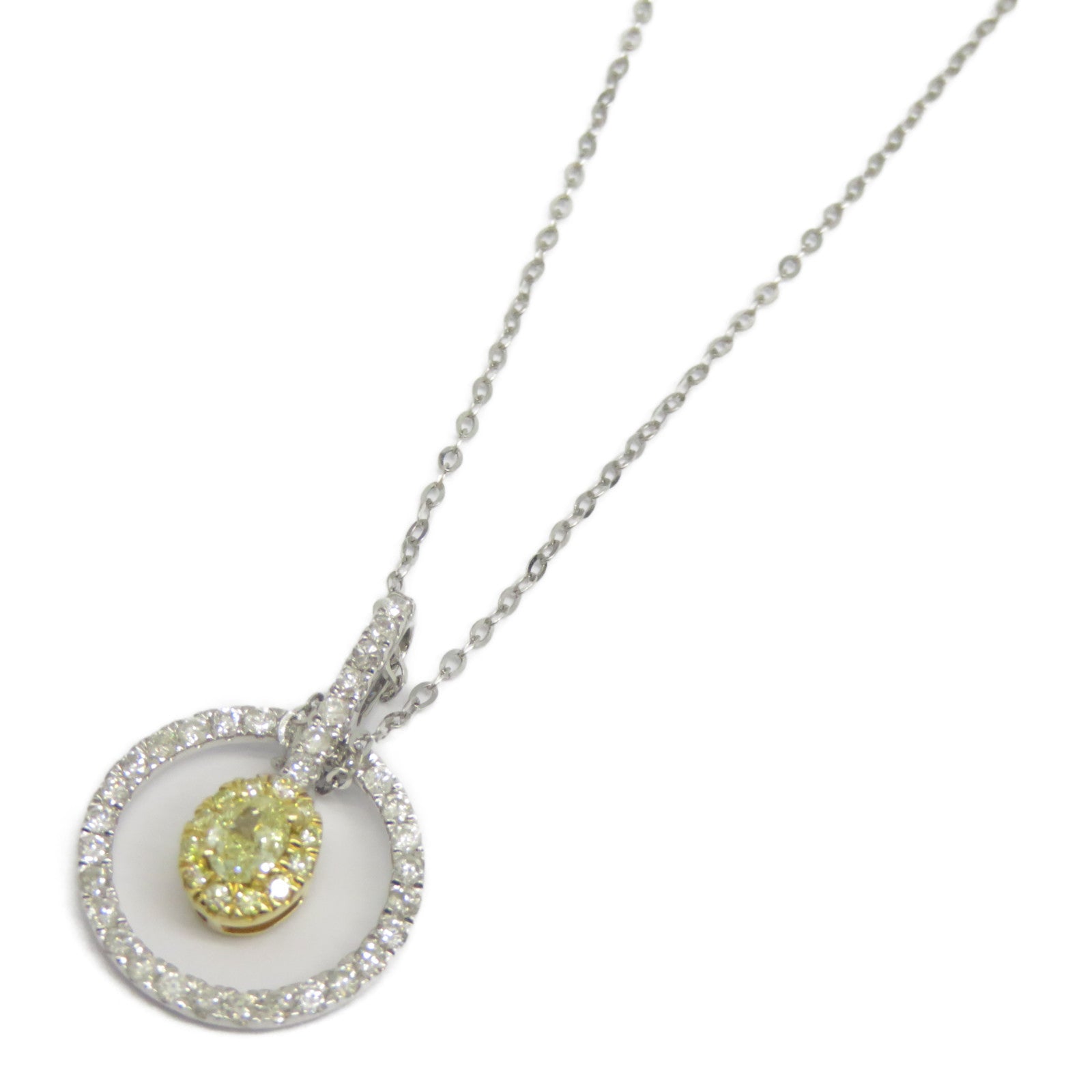 JEWELRY 18K黃金/白金Diamond Necklace 0.2ct/0.38ct鑽石項鍊