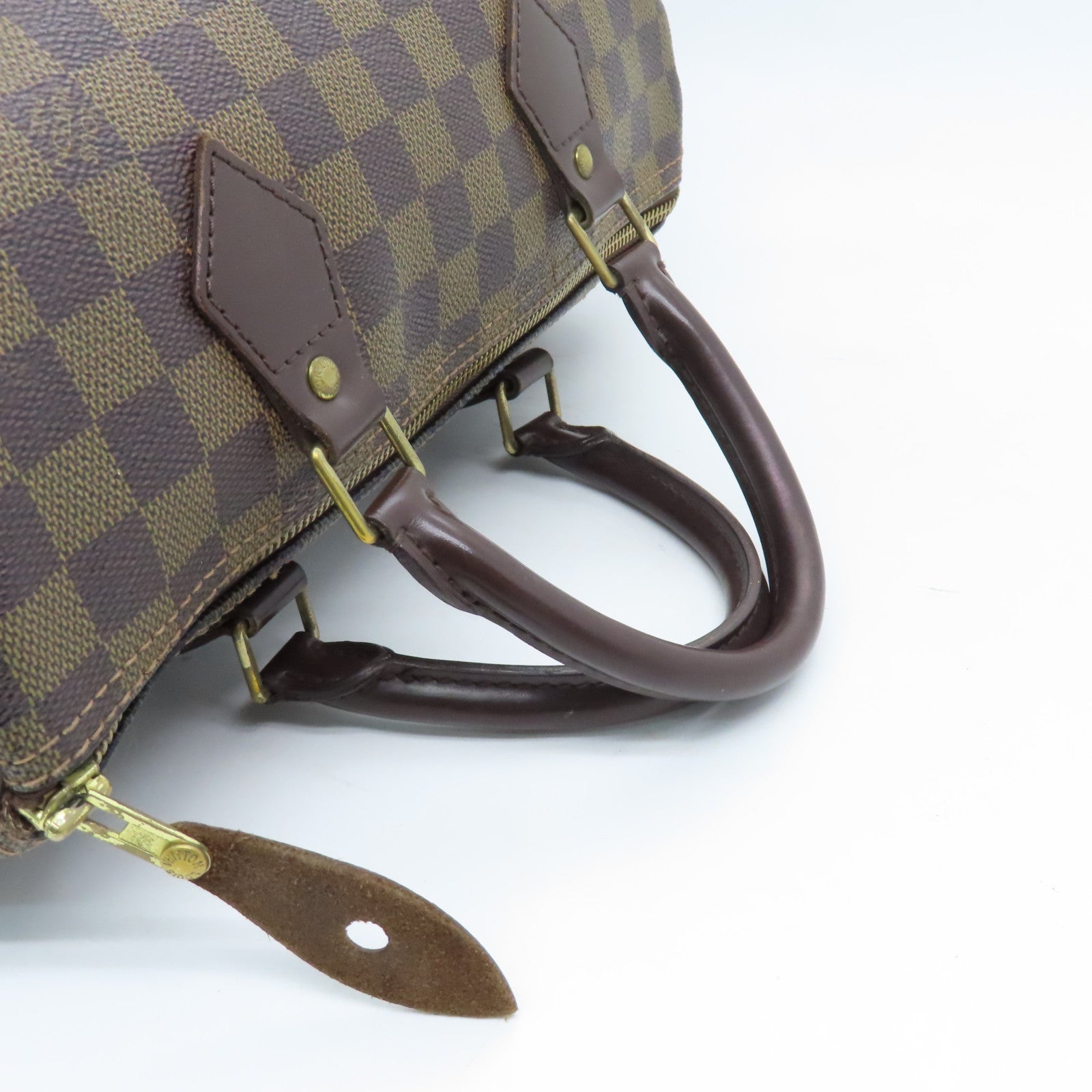 LOUIS VUITTON Damier Speedy 30金扣手挽袋啡色