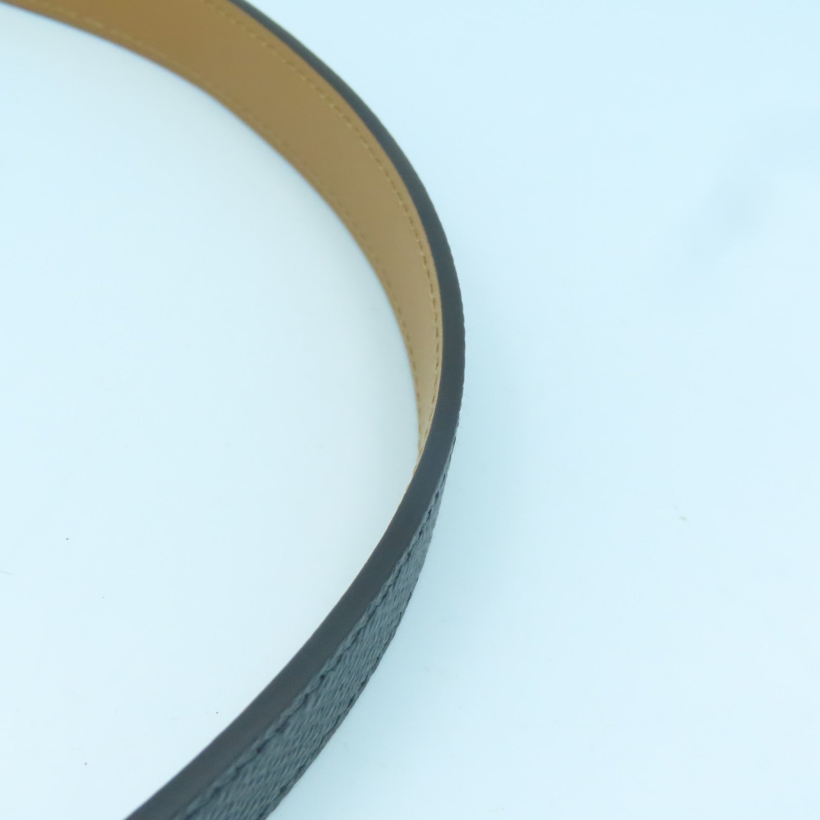 HERMES Epsom Leather Kelly Pocket 18 Belt Gold Buckle Belt Black
