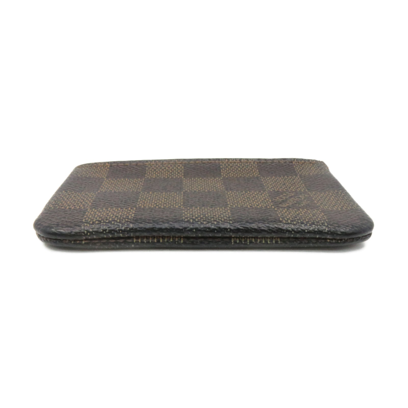 LOUIS VUITTON Damier Key &amp; Coin Case Lock Key Coin Cover Brown