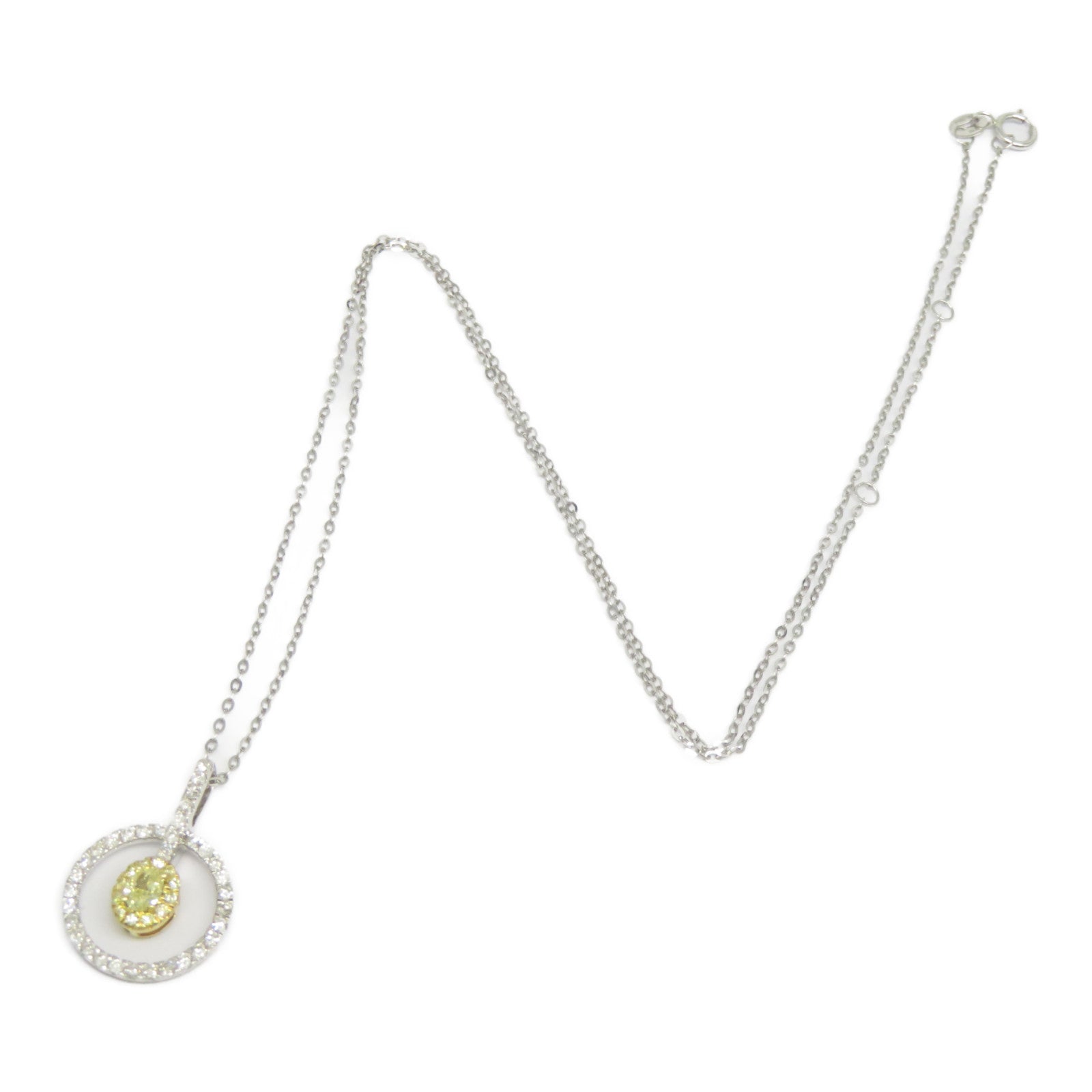 JEWELRY 18K黃金/白金Diamond Necklace 0.2ct/0.38ct鑽石項鍊