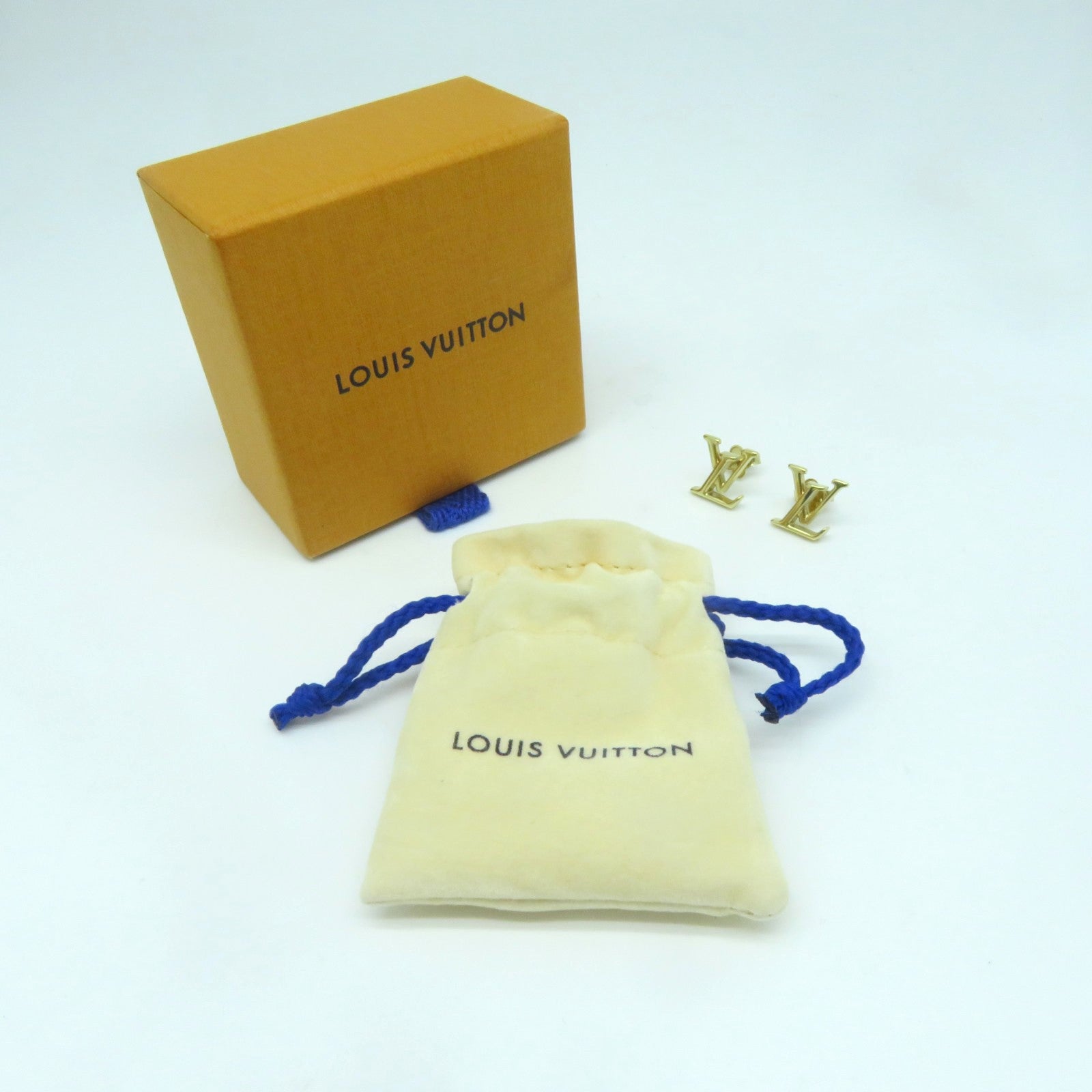 LOUIS VUITTON 金屬Iconic Earrings耳環金色