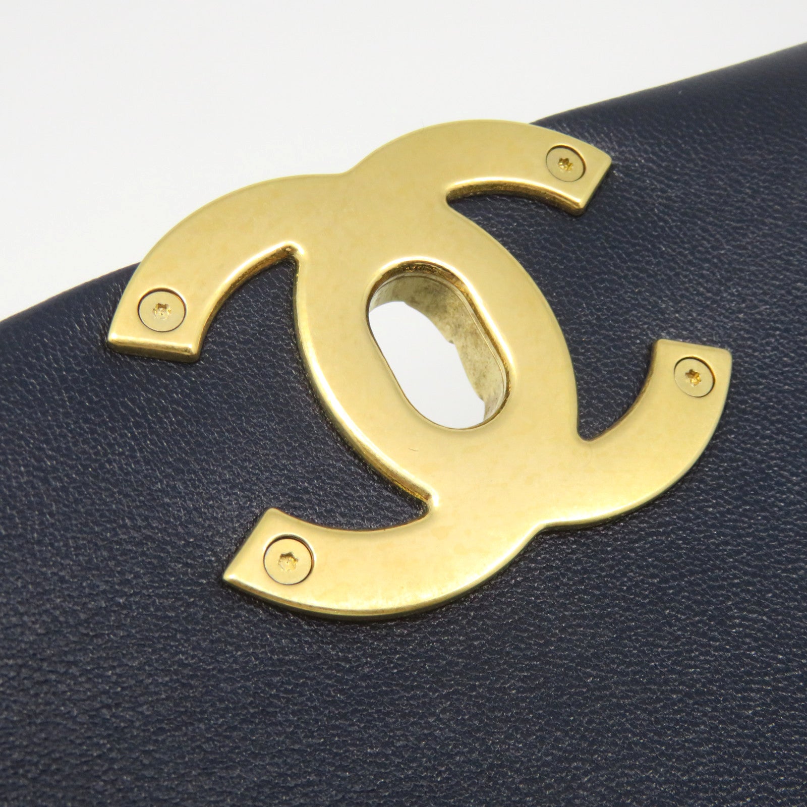 CHANEL 菱格羊皮皮革19 Small 2Way Shoulder Bag金扣鏈帶肩背袋寶藍色