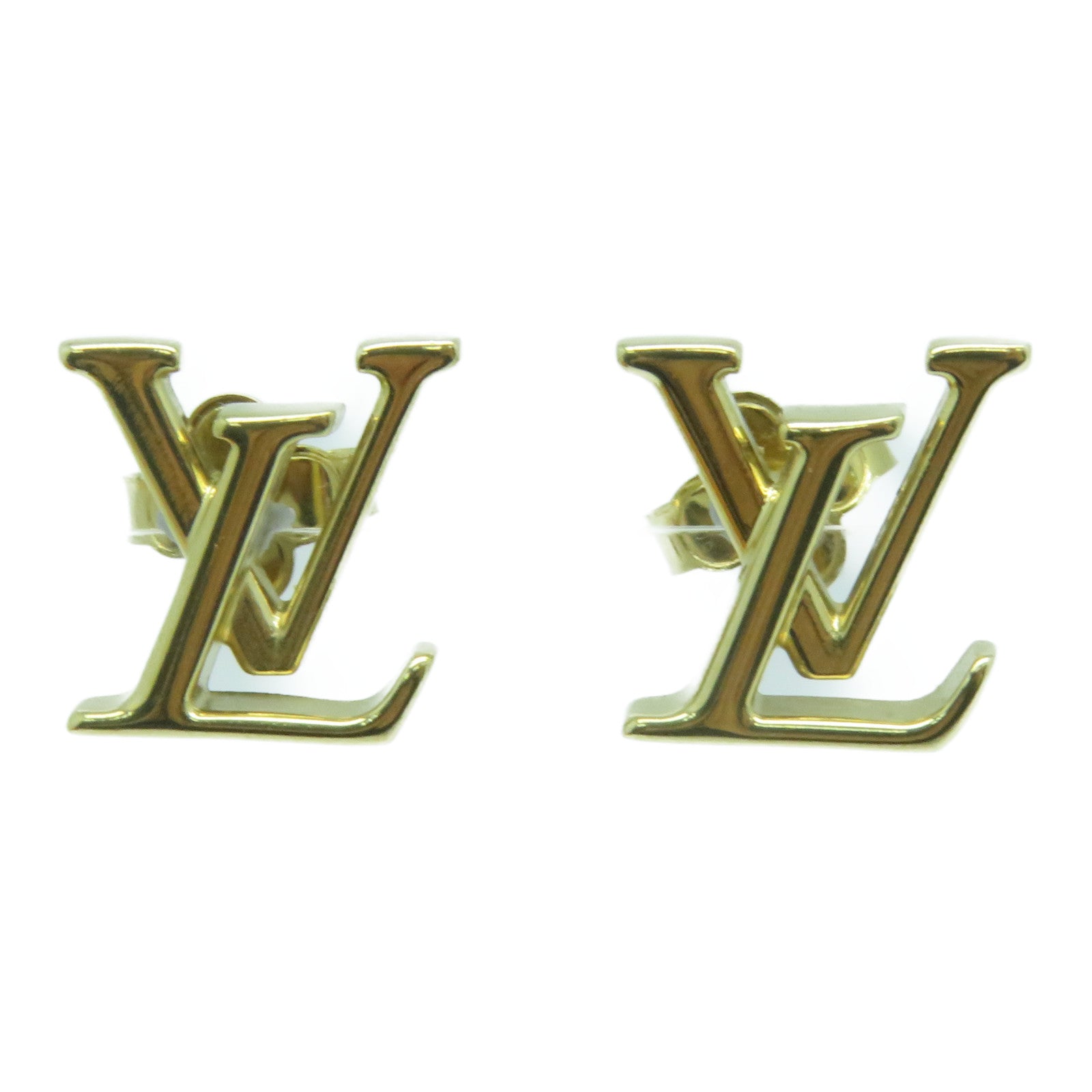 LOUIS VUITTON 金屬Iconic Earrings耳環金色