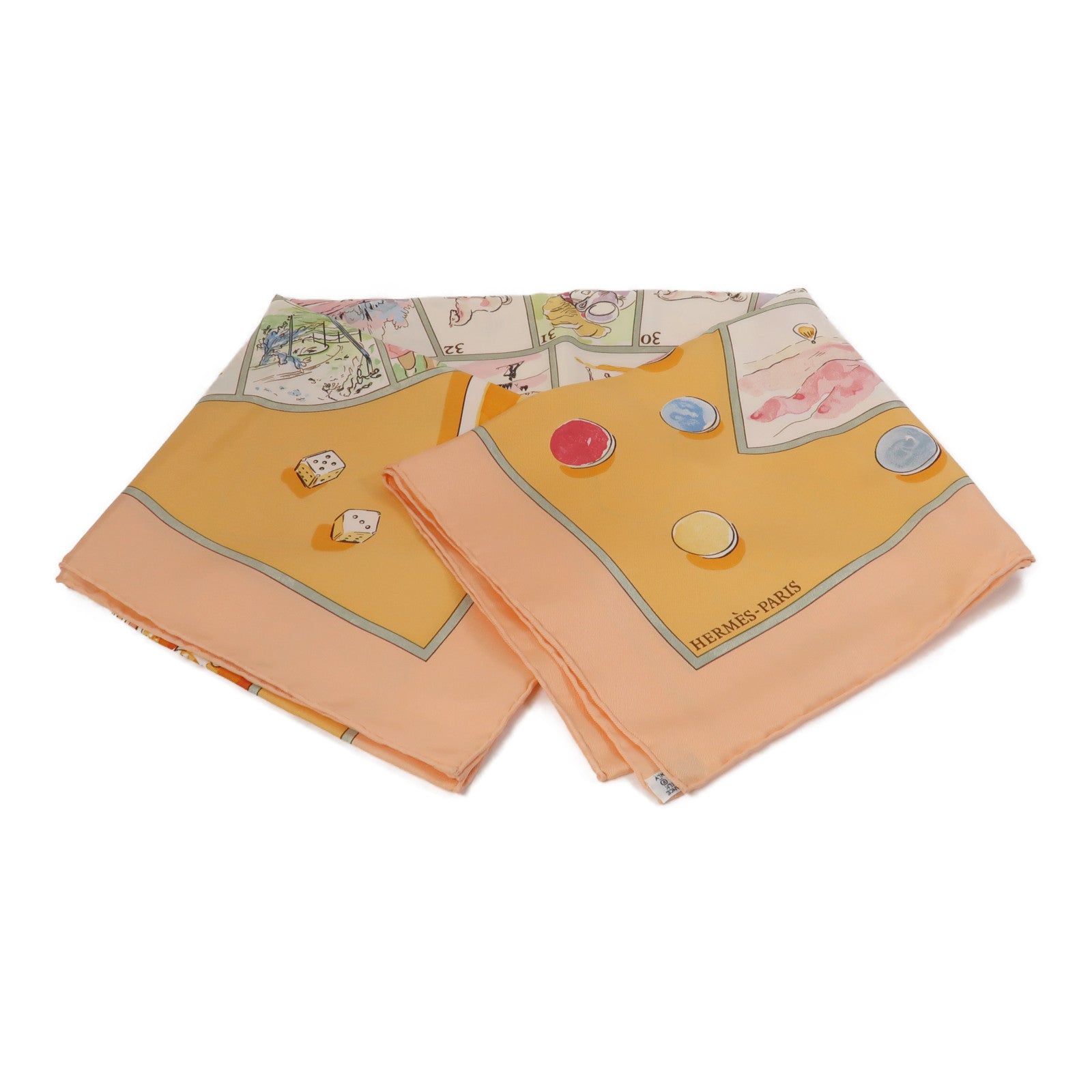 HERMES 絲質90x90 Scarf絲巾蜜桃色