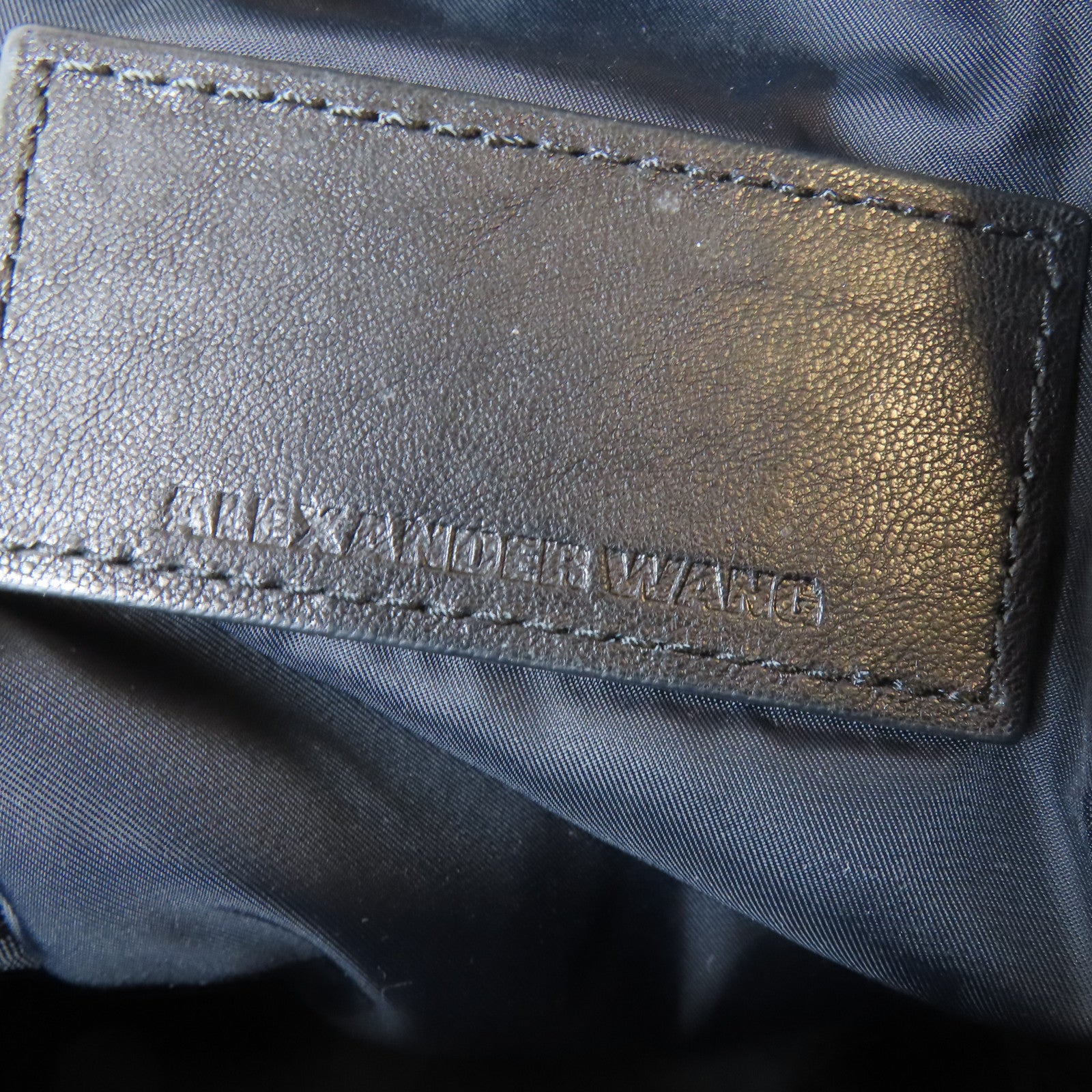 Alexander Wang 羊皮皮革Shoulder Bag銀扣肩背袋黑色