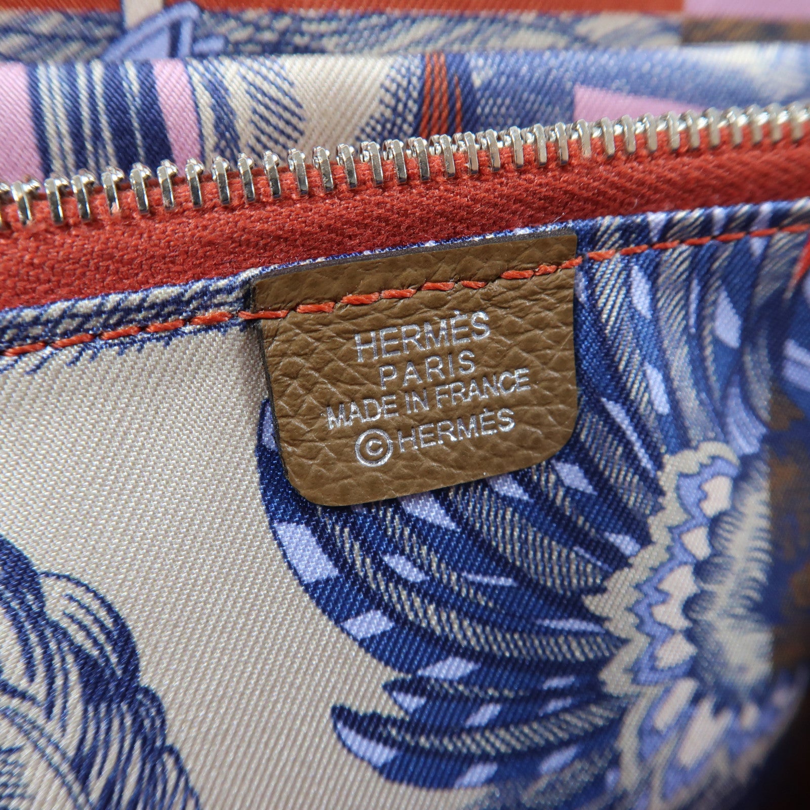 HERMES Epsom皮革Silk In Wallet銀扣長錢包Etoupe大象灰色