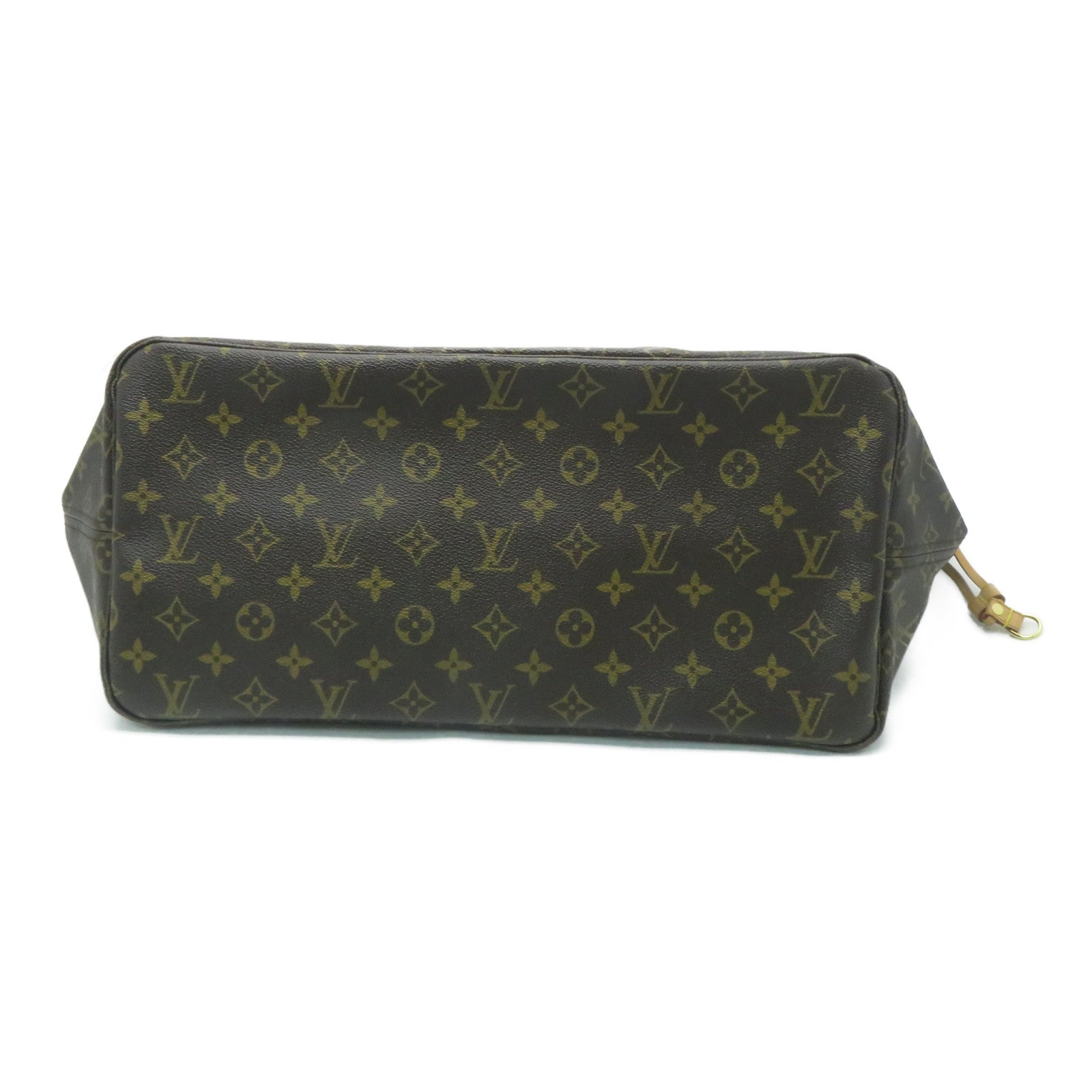 LOUIS VUITTON Monogram Neverfull GM金扣手挽袋啡色