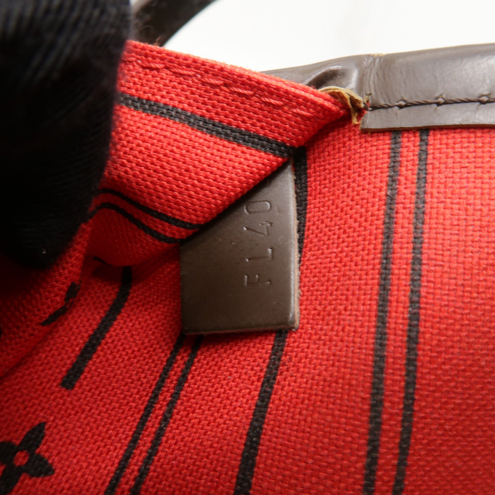 LOUIS VUITTON Damier Neverfull GM金扣手挽袋棕色