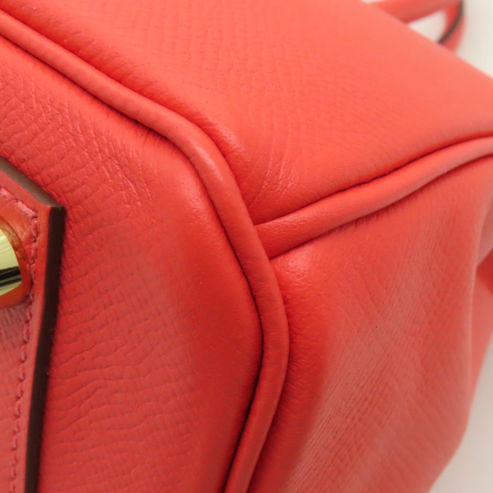 HERMES Epsom皮革Birkin 30金扣手挽袋橙色