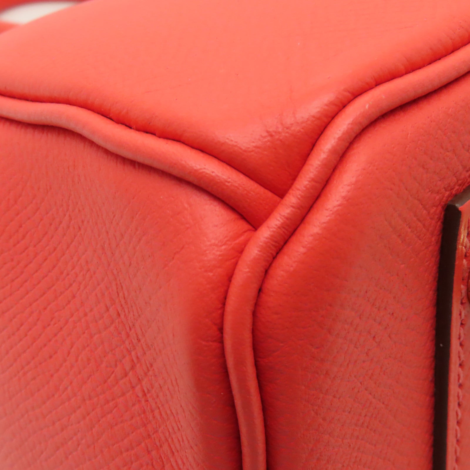 HERMES Epsom皮革Birkin 30金扣手挽袋橙色