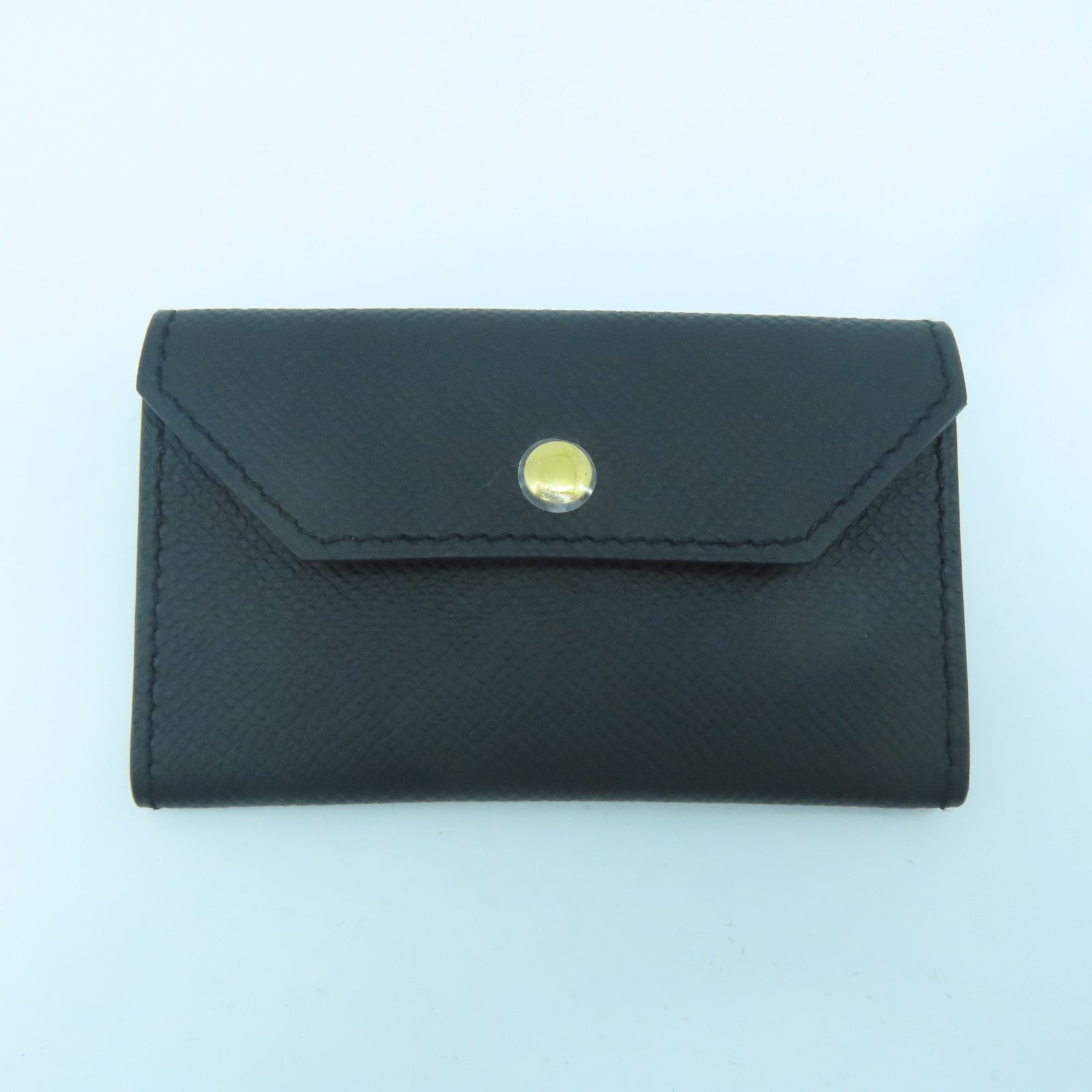 HERMES Epsom Leather Kelly Pocket 18 Belt Gold Buckle Belt Black