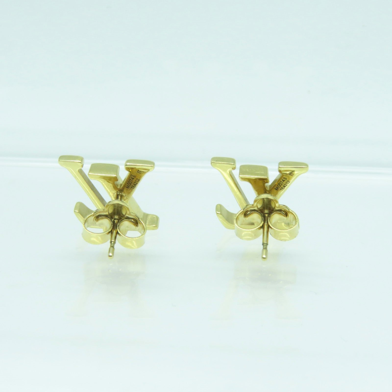 LOUIS VUITTON 金屬Iconic Earrings耳環金色