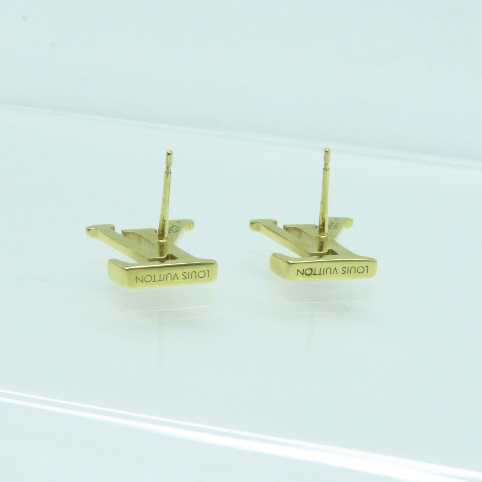 LOUIS VUITTON 金屬Iconic Earrings耳環金色