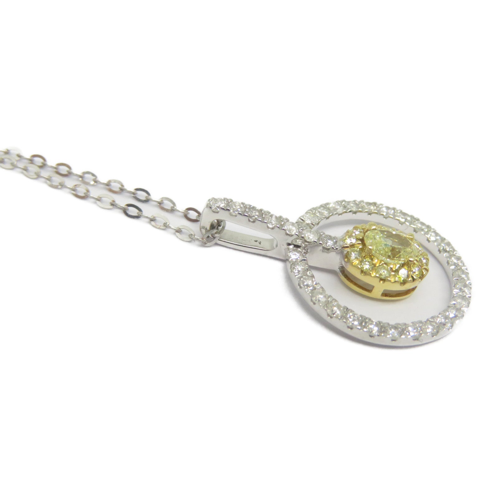JEWELRY 18K黃金/白金Diamond Necklace 0.2ct/0.38ct鑽石項鍊