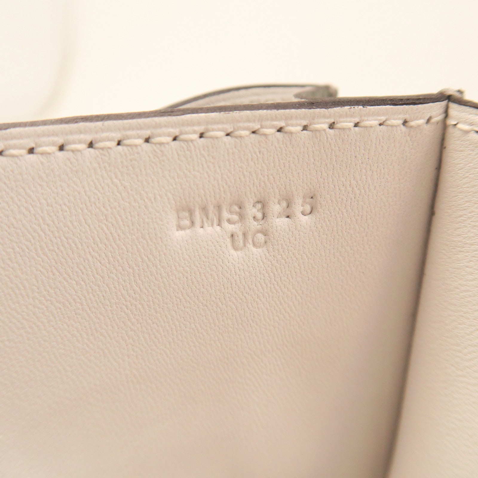 HERMES Veau Epsom Leather Constance Mini Gold Buckle Shoulder Bag Gray