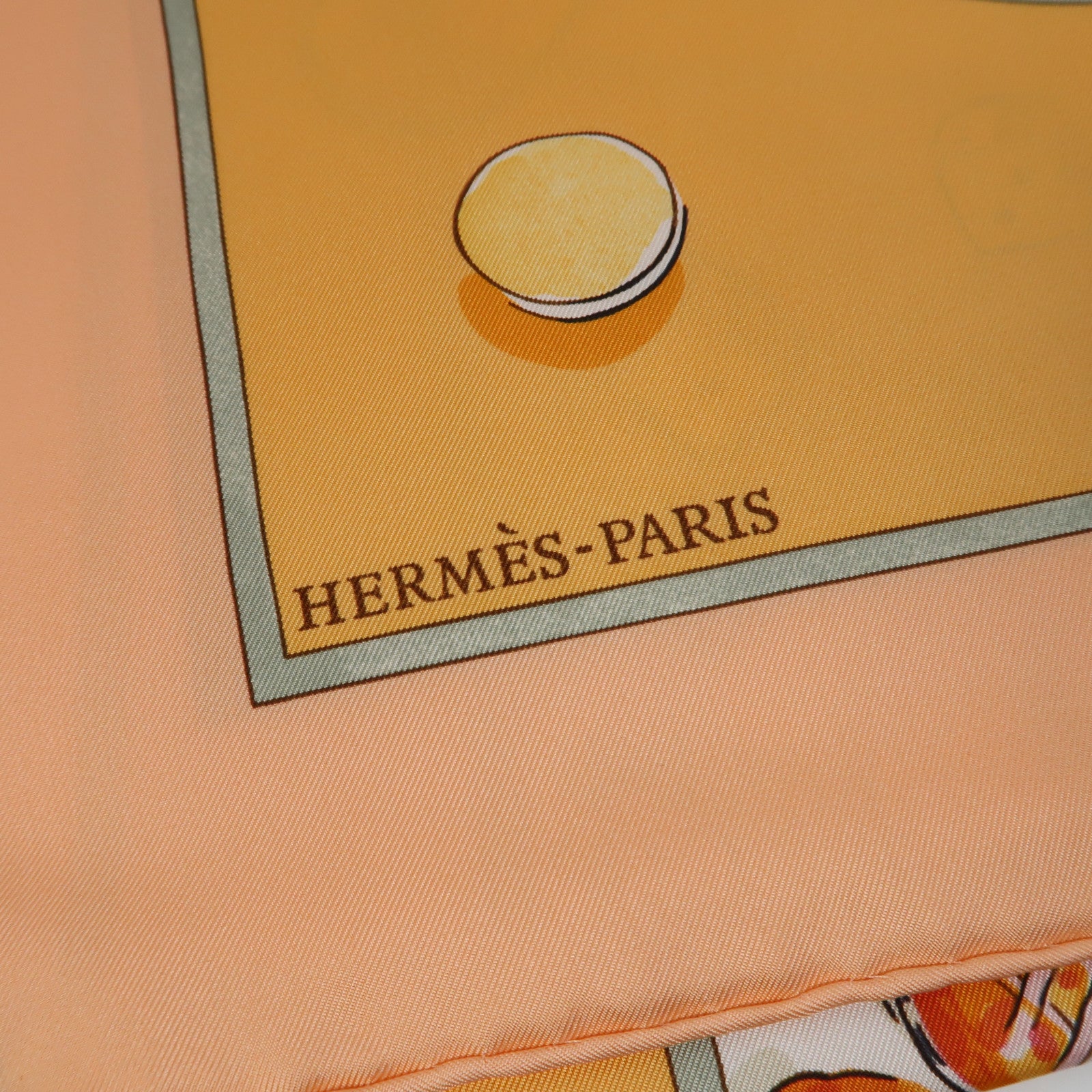 HERMES 絲質90x90 Scarf絲巾蜜桃色