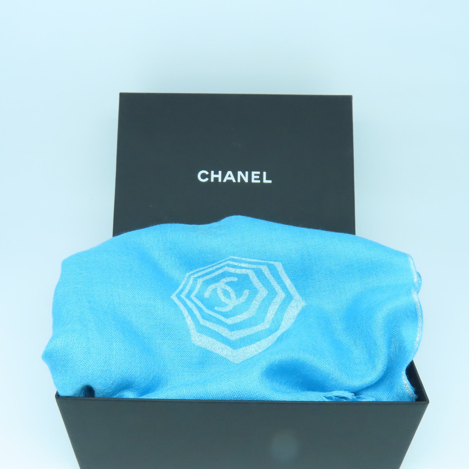 CHANEL Cashmere Stole披肩浅蓝色