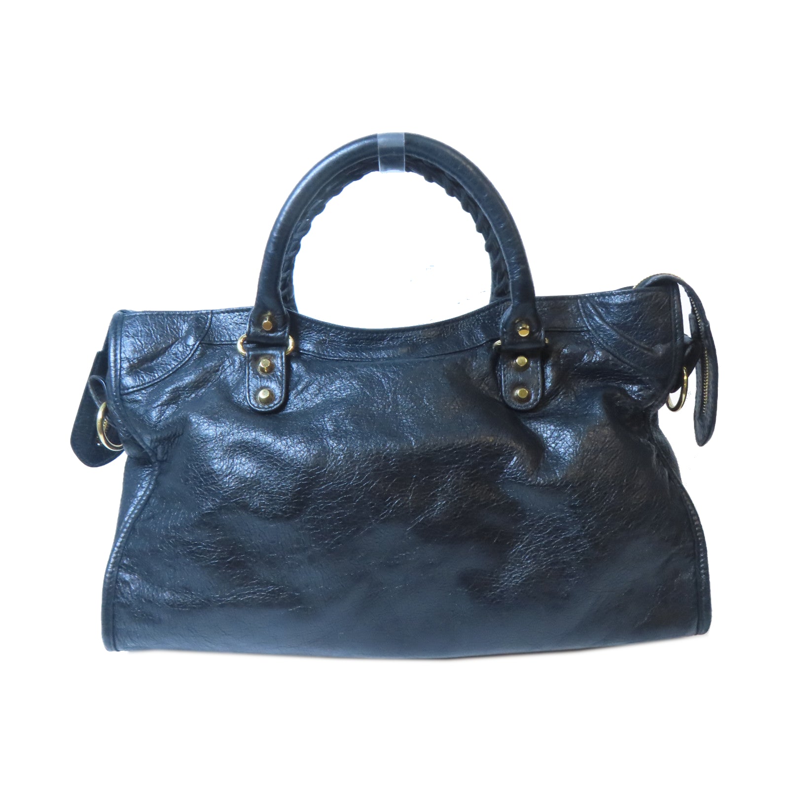 BALENCIAGA 羊皮皮革Classic City金扣手挽肩背兩用袋黑色
