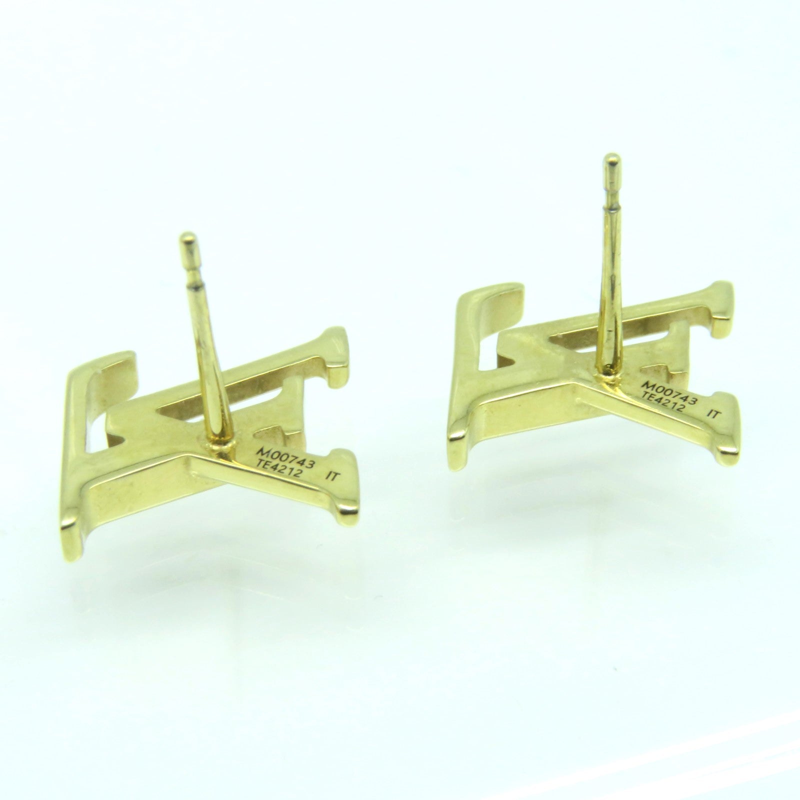 LOUIS VUITTON 金屬Iconic Earrings耳環金色