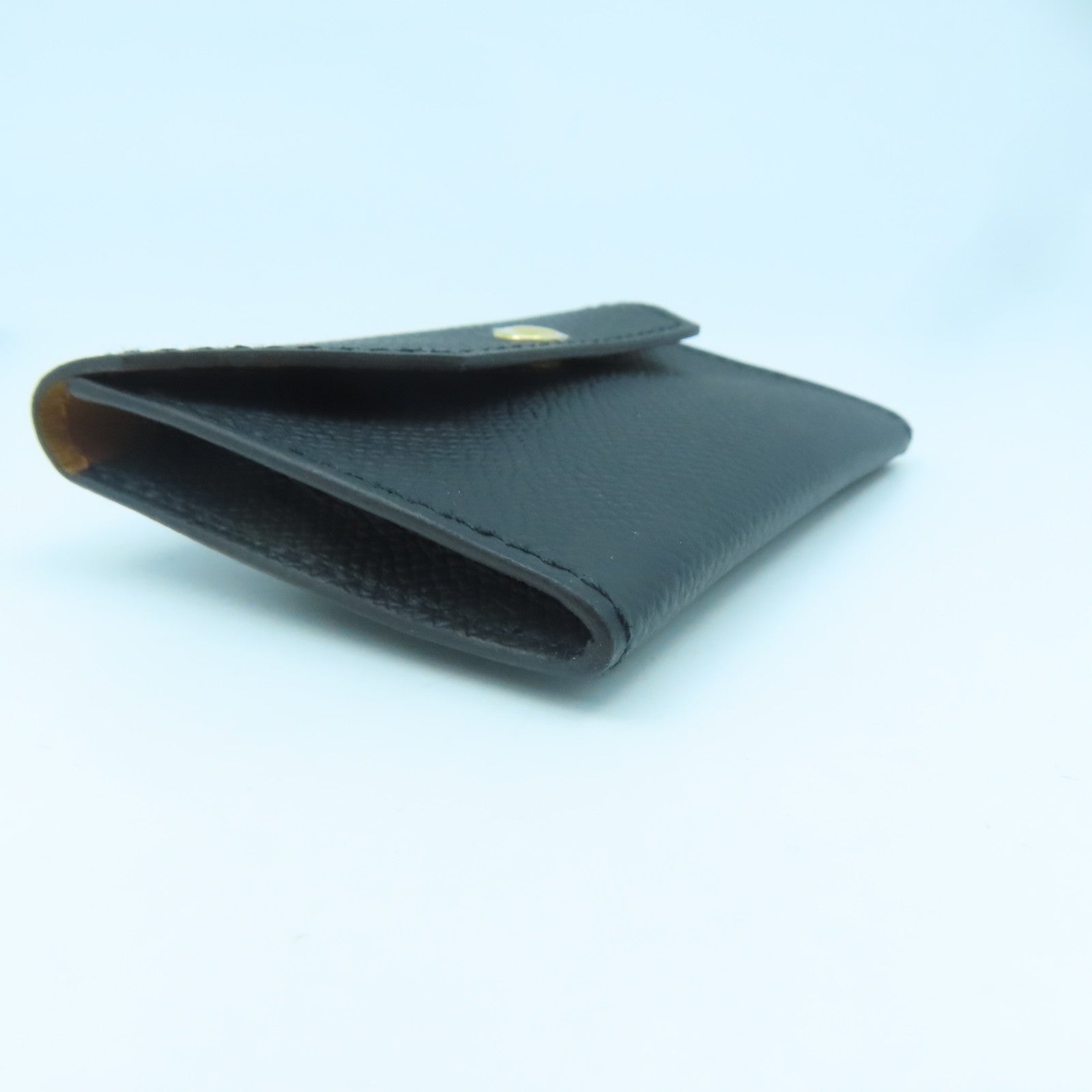 HERMES Epsom Leather Kelly Pocket 18 Belt Gold Buckle Belt Black