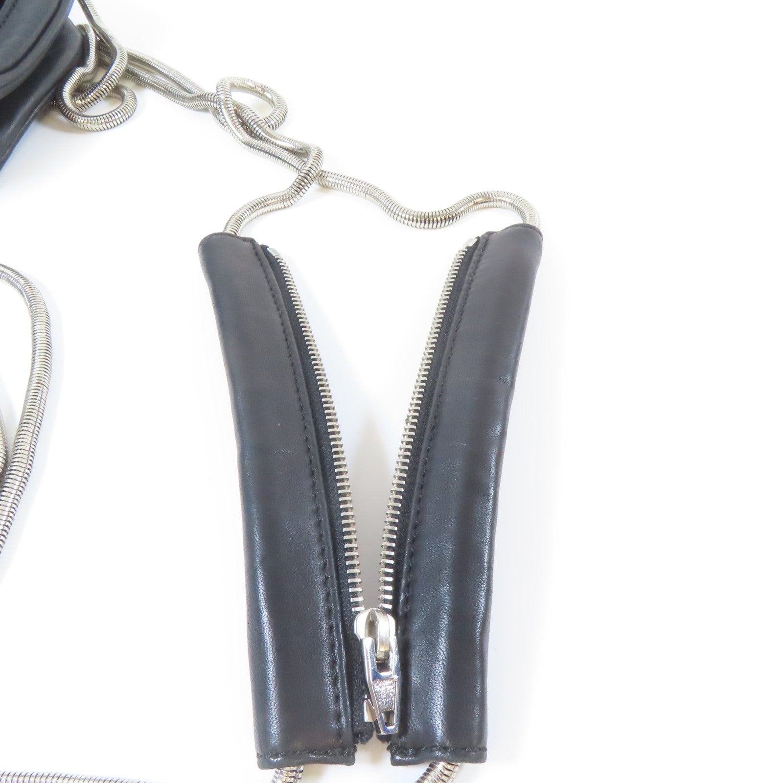 Alexander Wang 羊皮皮革Shoulder Bag銀扣肩背袋黑色