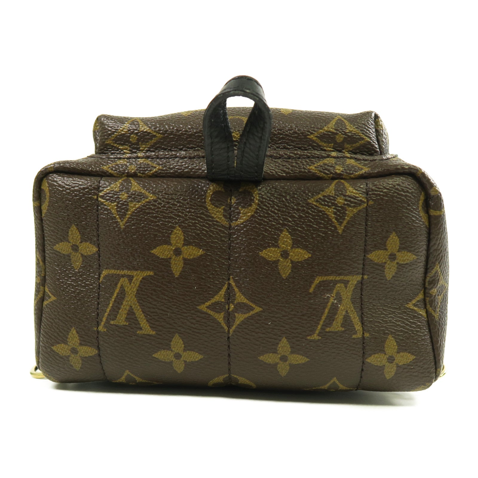 LOUIS VUITTON Monogram Macassar Palm Springs Mini金扣背包啡色