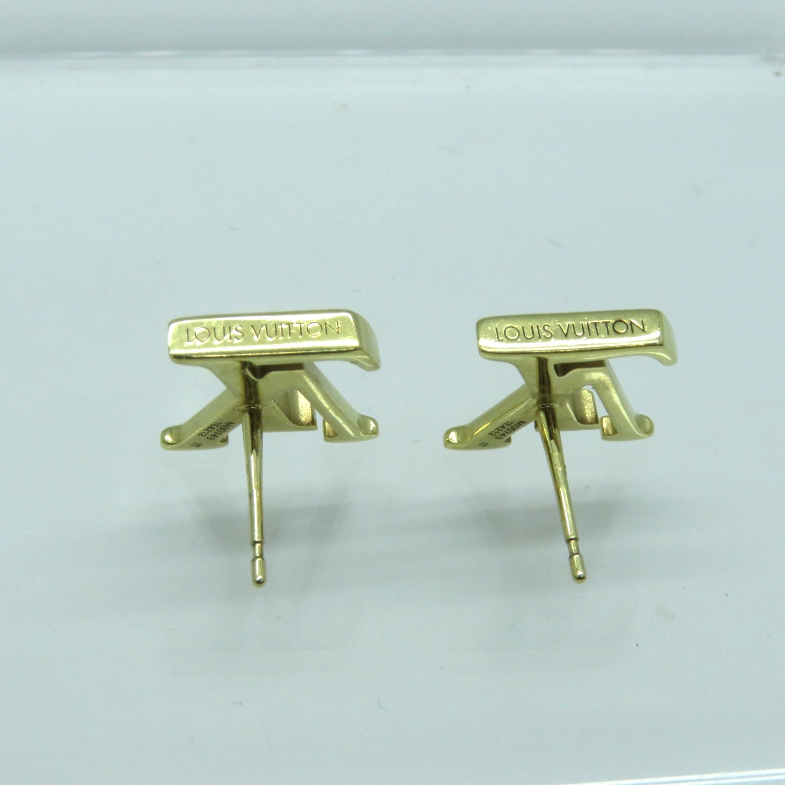 LOUIS VUITTON 金屬Iconic Earrings耳環金色