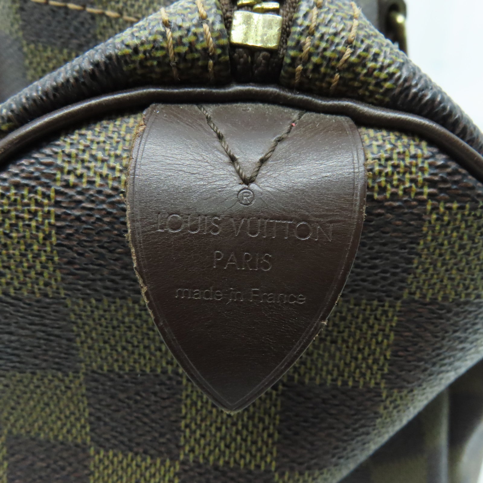 LOUIS VUITTON Damier Speedy 30金扣手挽袋啡色